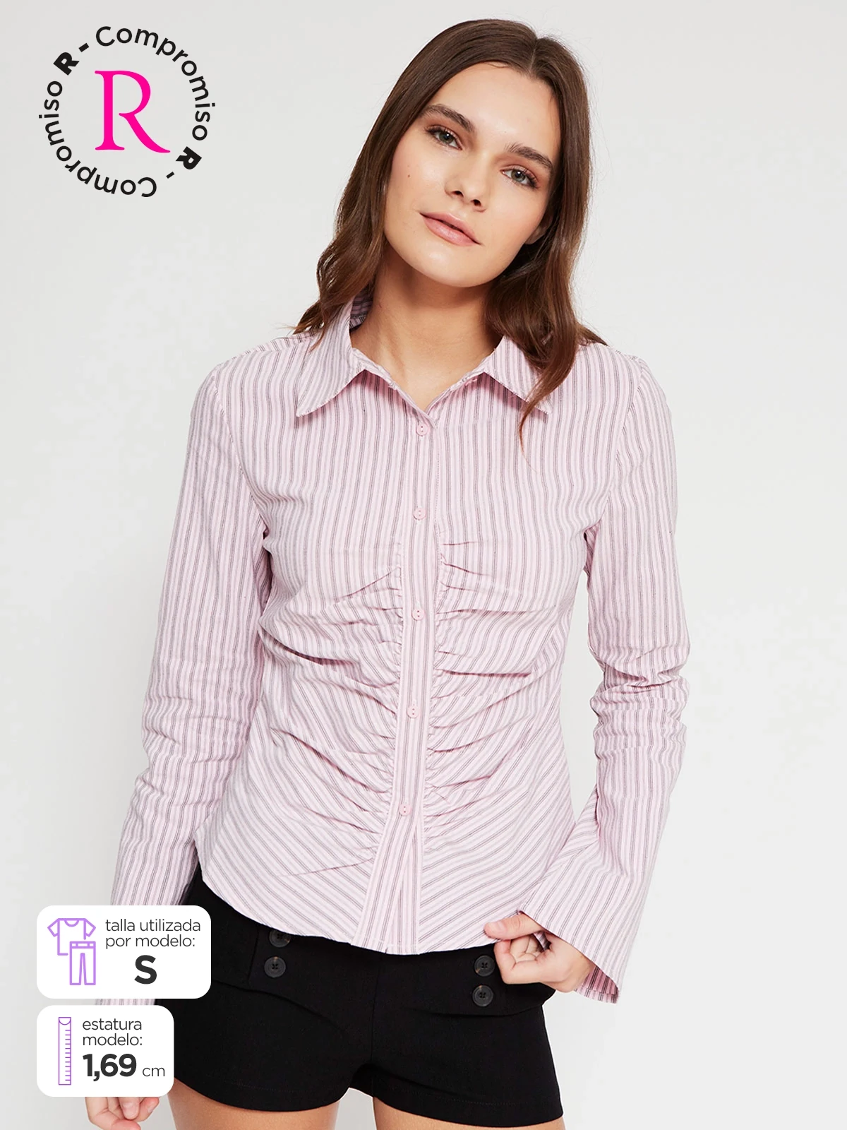BLUSA MANGA LARGA ALGODÓN MUJER INDEX - 1