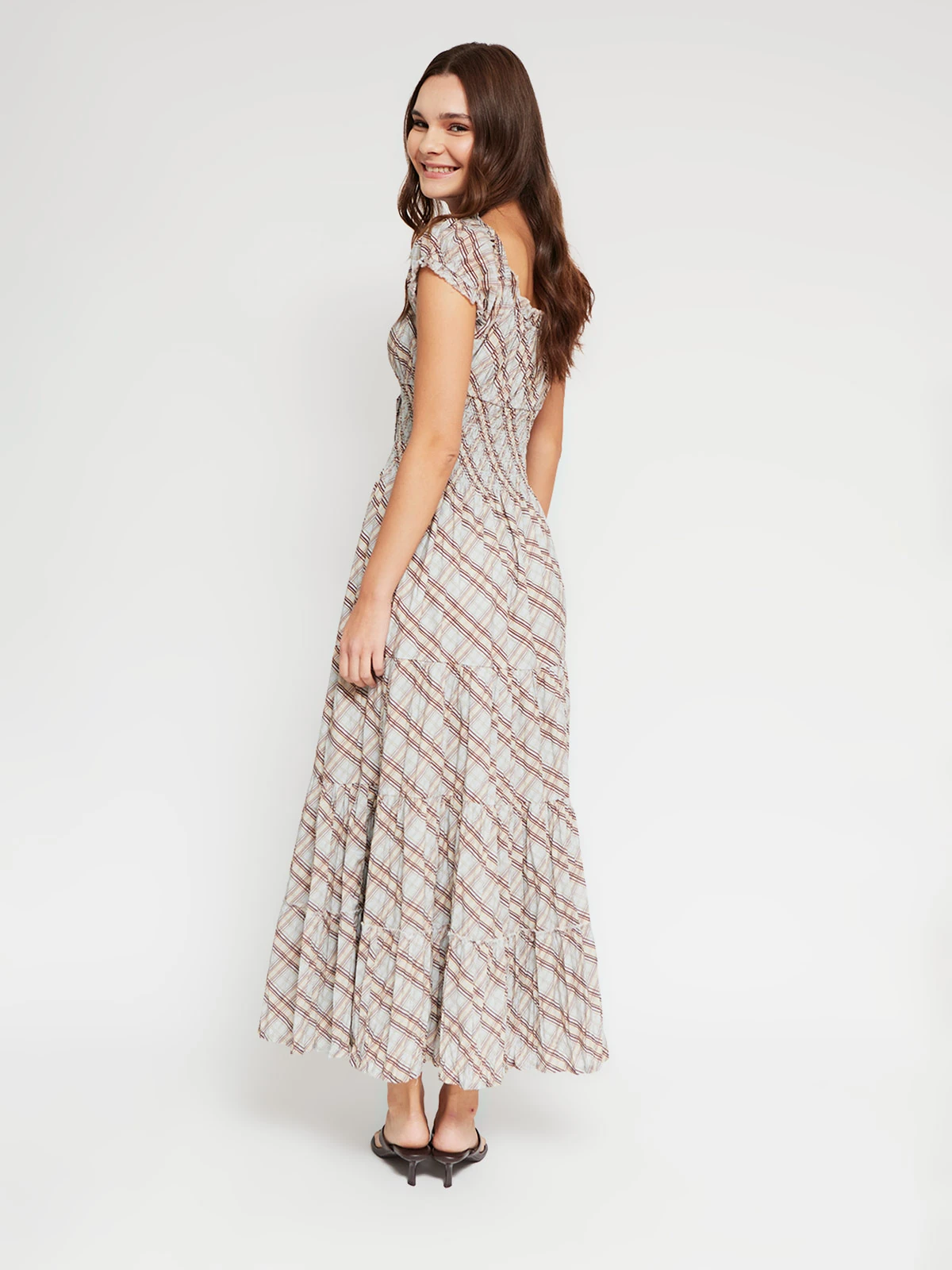 VESTIDO LARGO ALGODÓN MUJER INDEX ROMBOS - 3