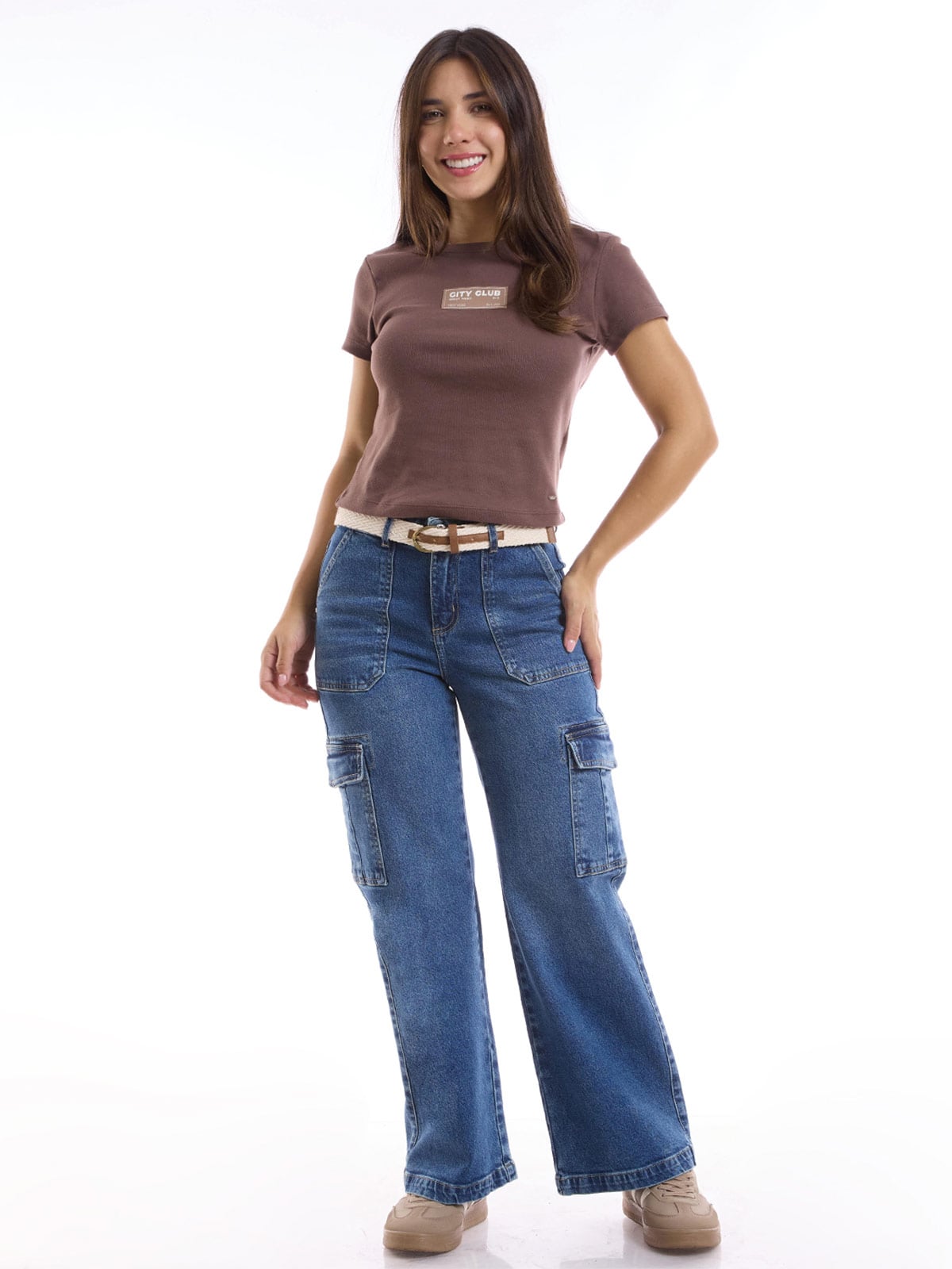 JEANS CARGO STRAIGHT MUJER METAL JEANS ASTRID - 1