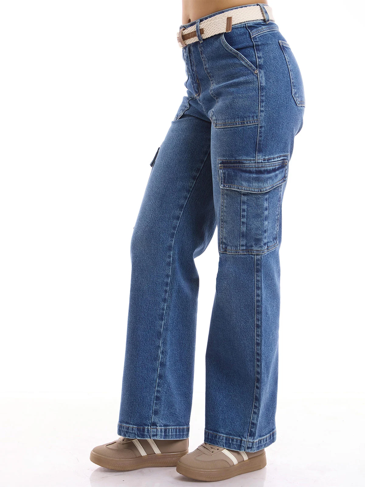 JEANS CARGO STRAIGHT MUJER METAL JEANS ASTRID - 3