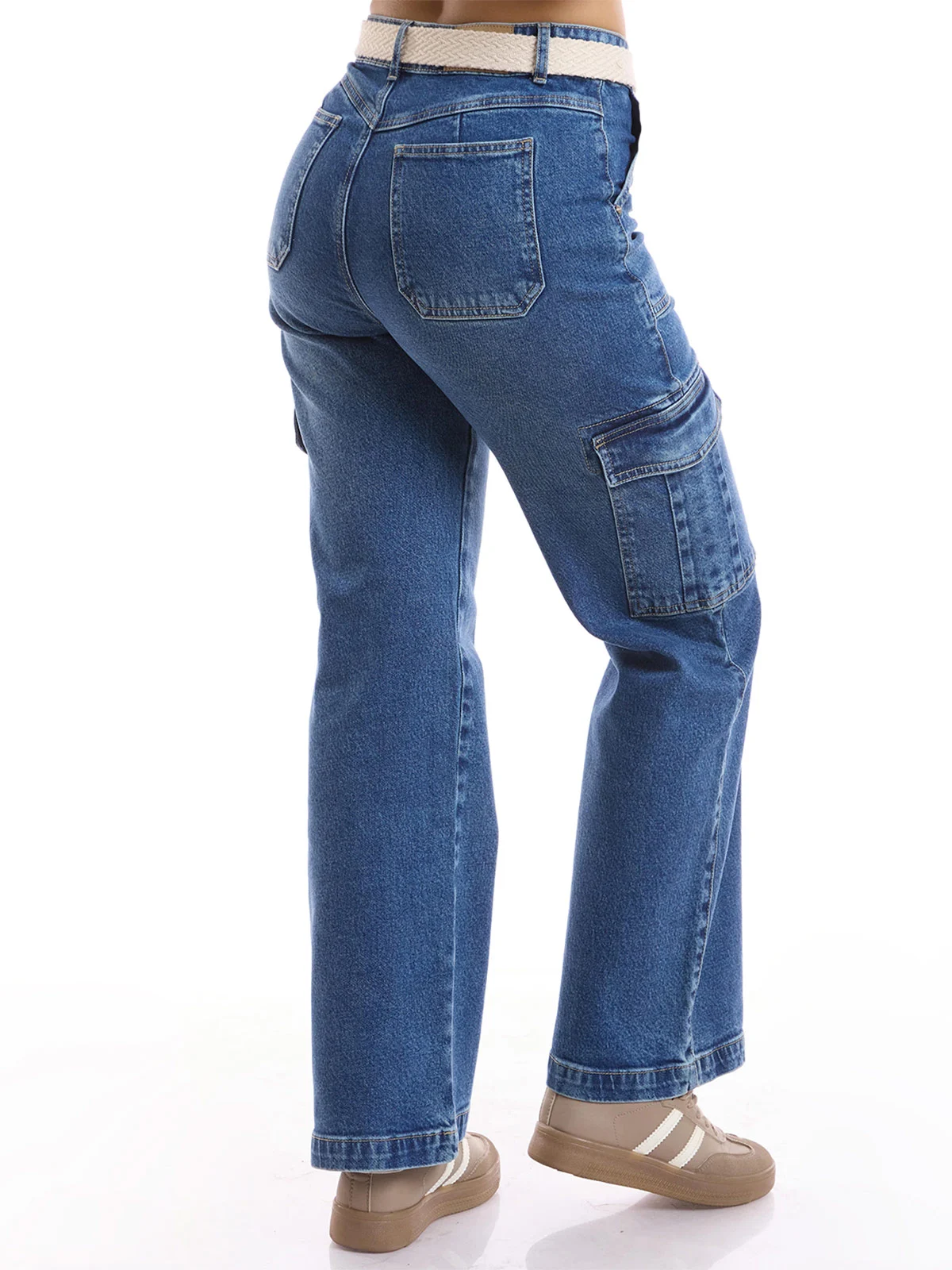 JEANS CARGO STRAIGHT MUJER METAL JEANS ASTRID - 4