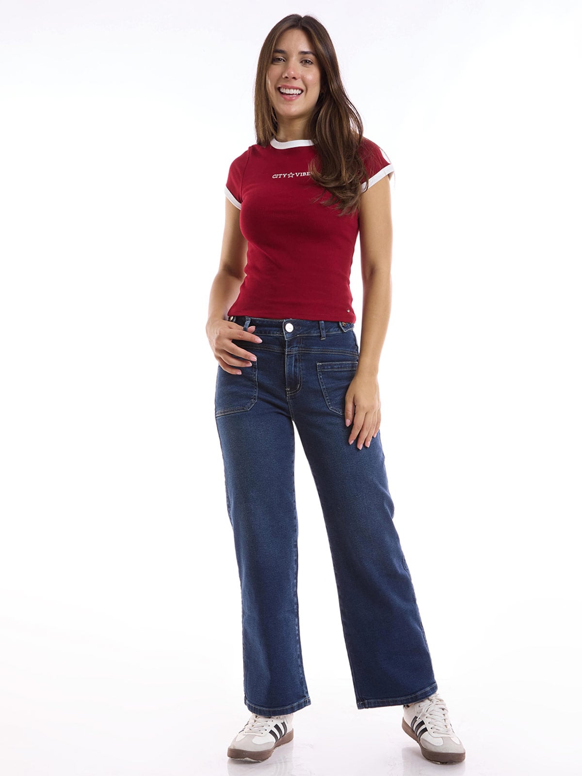 JEANS STRAIGHT MUJER METAL JEANS VERONICA - 1