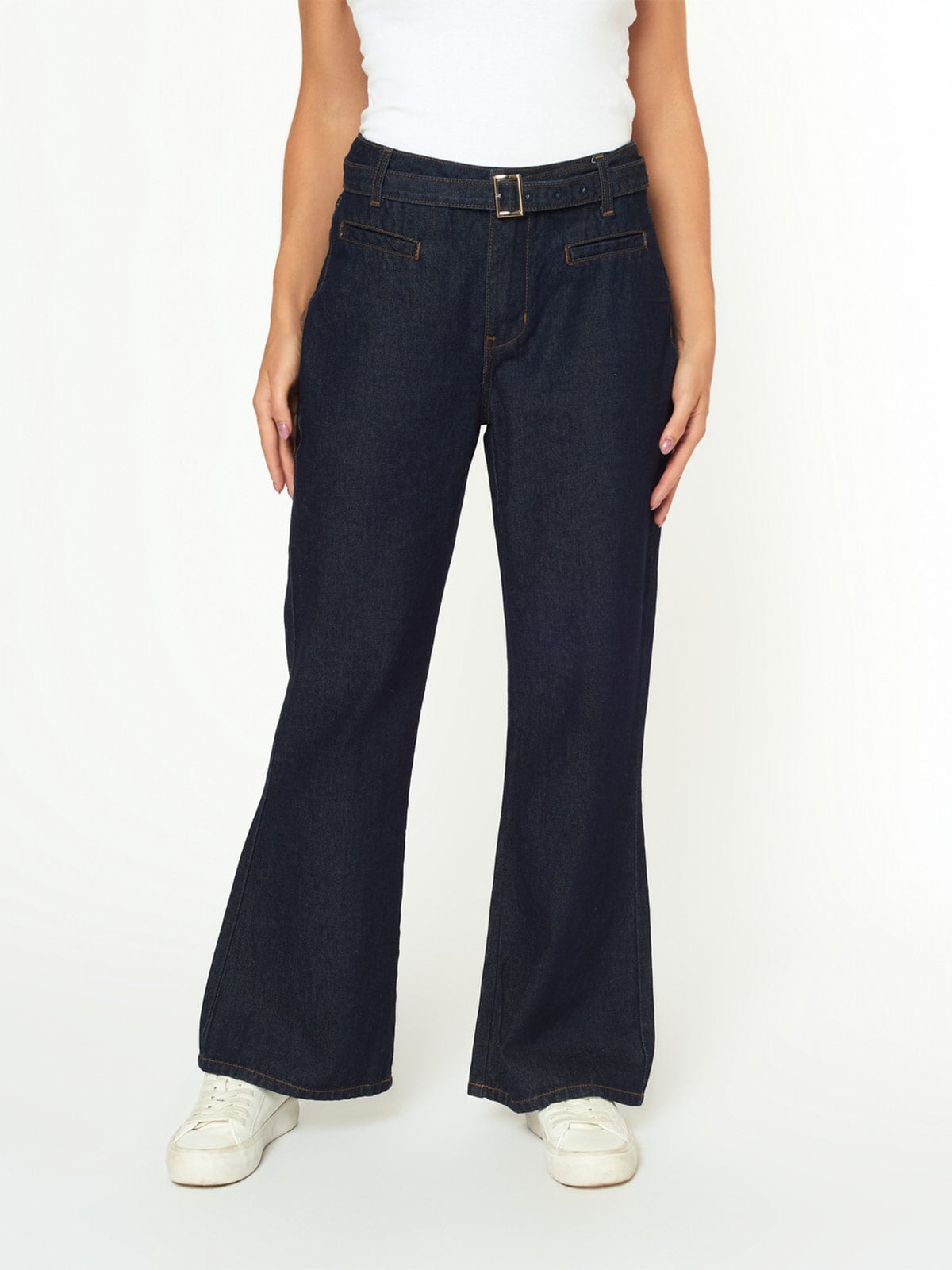 JEANS FLARE MUJER MENTHA Y CHOCOLATE TOBA - 1