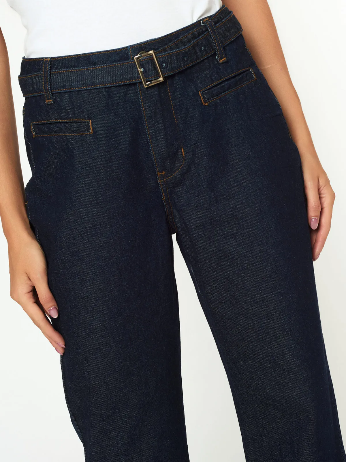 JEANS FLARE MUJER MENTHA Y CHOCOLATE TOBA - 4