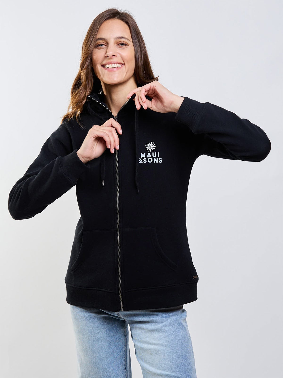 POLERA MUJER MAUI AND SONS FULL ZIPPER - 1