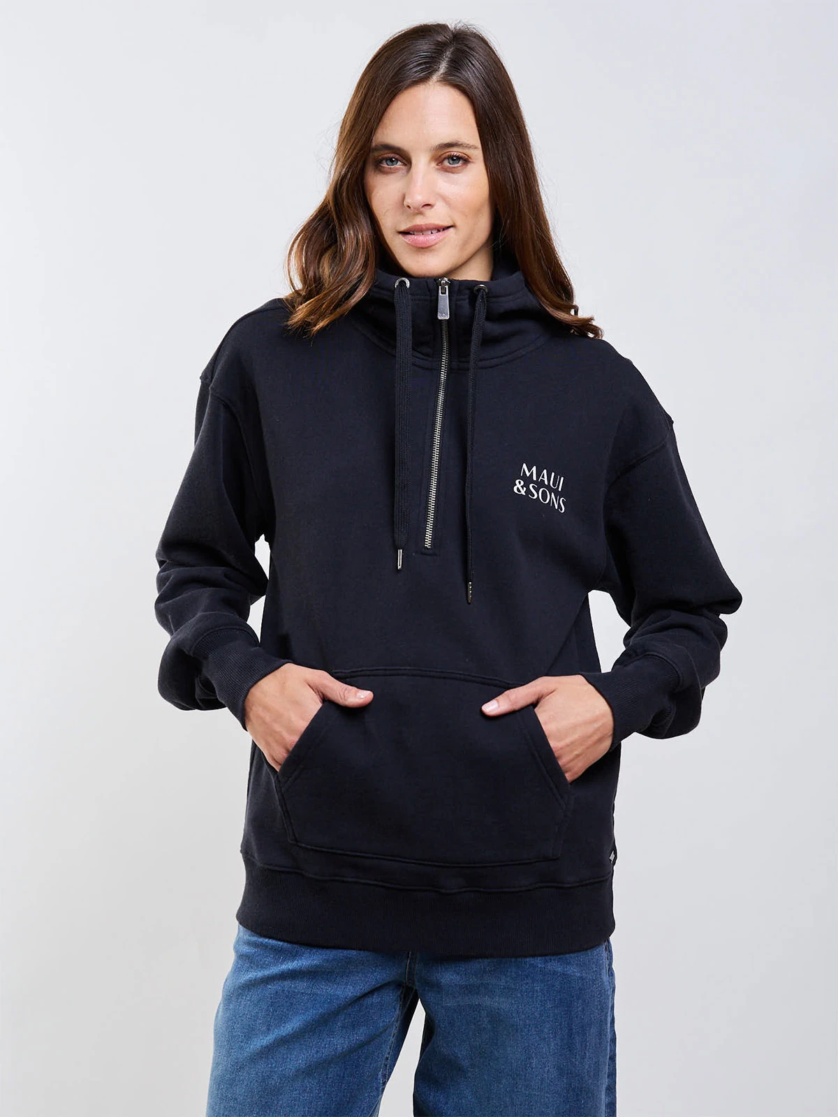 POLERA MUJER MAUI AND SONS FULL ZIPPER - 1
