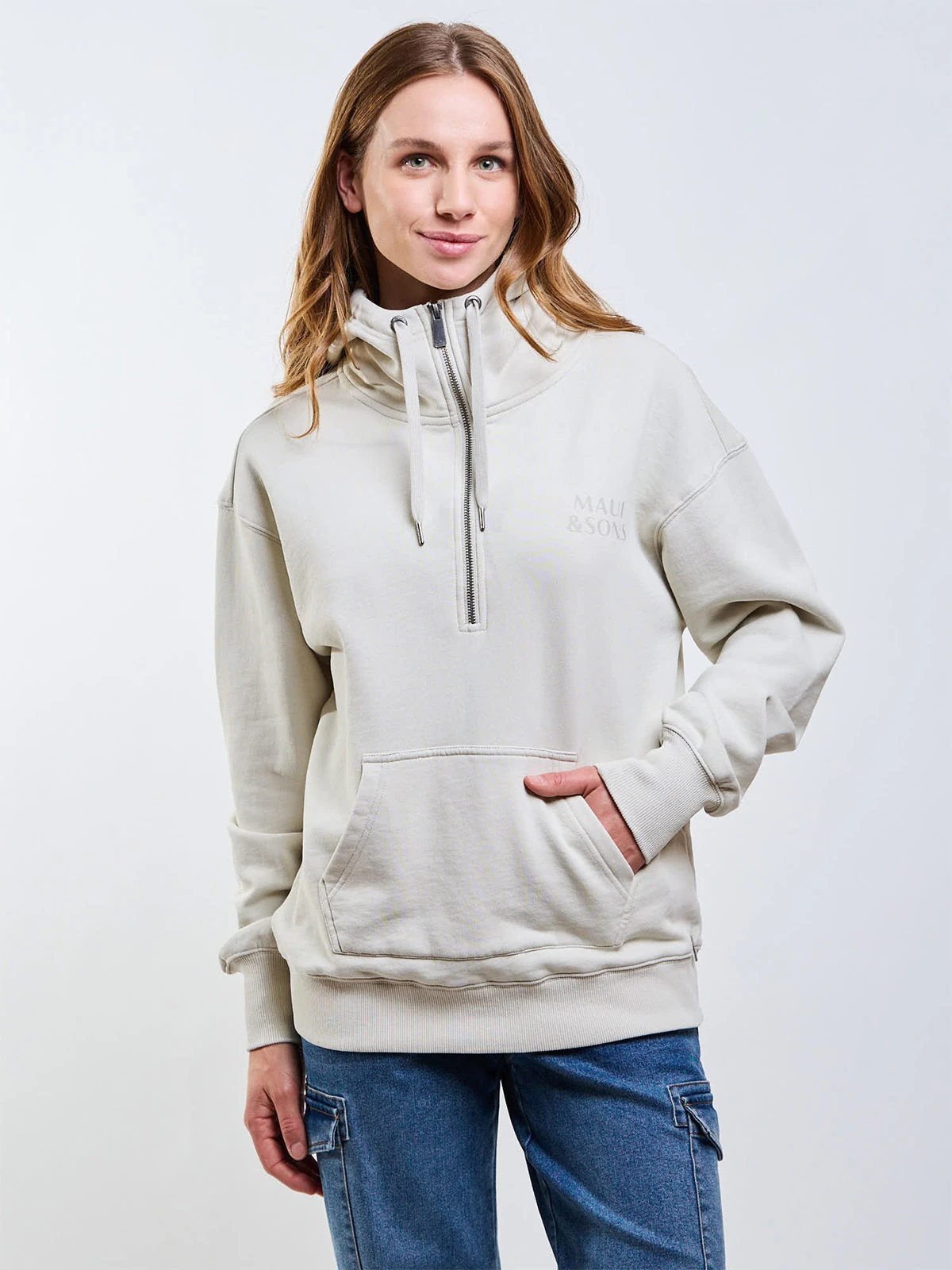POLERA MUJER MAUI AND SONS FULL ZIPPER - 1