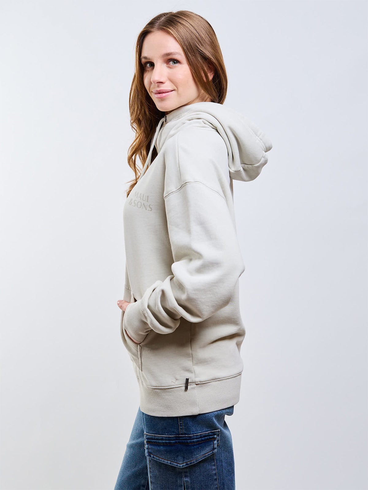 POLERA MUJER MAUI AND SONS FULL ZIPPER - 3