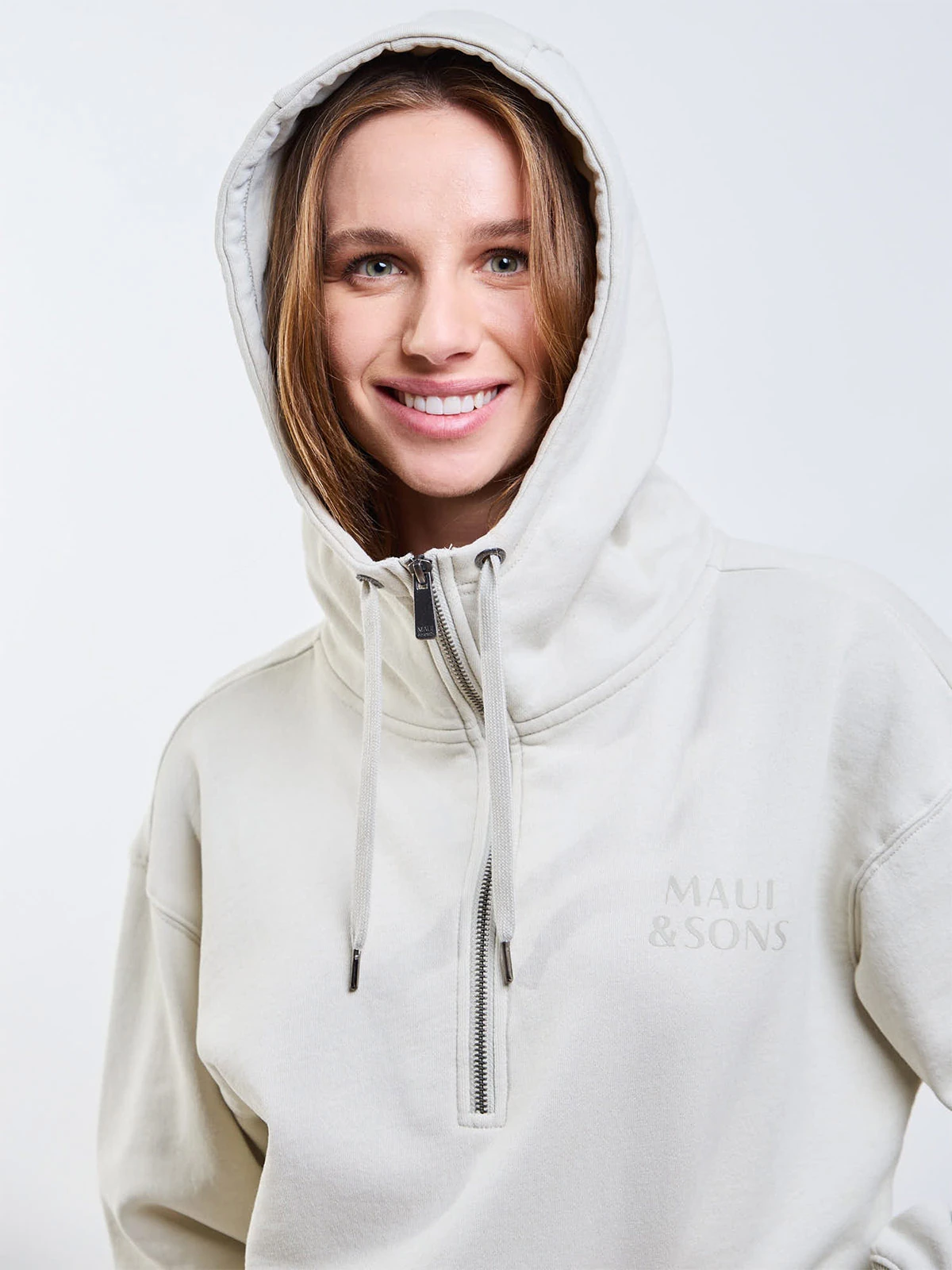 POLERA MUJER MAUI AND SONS FULL ZIPPER - 4