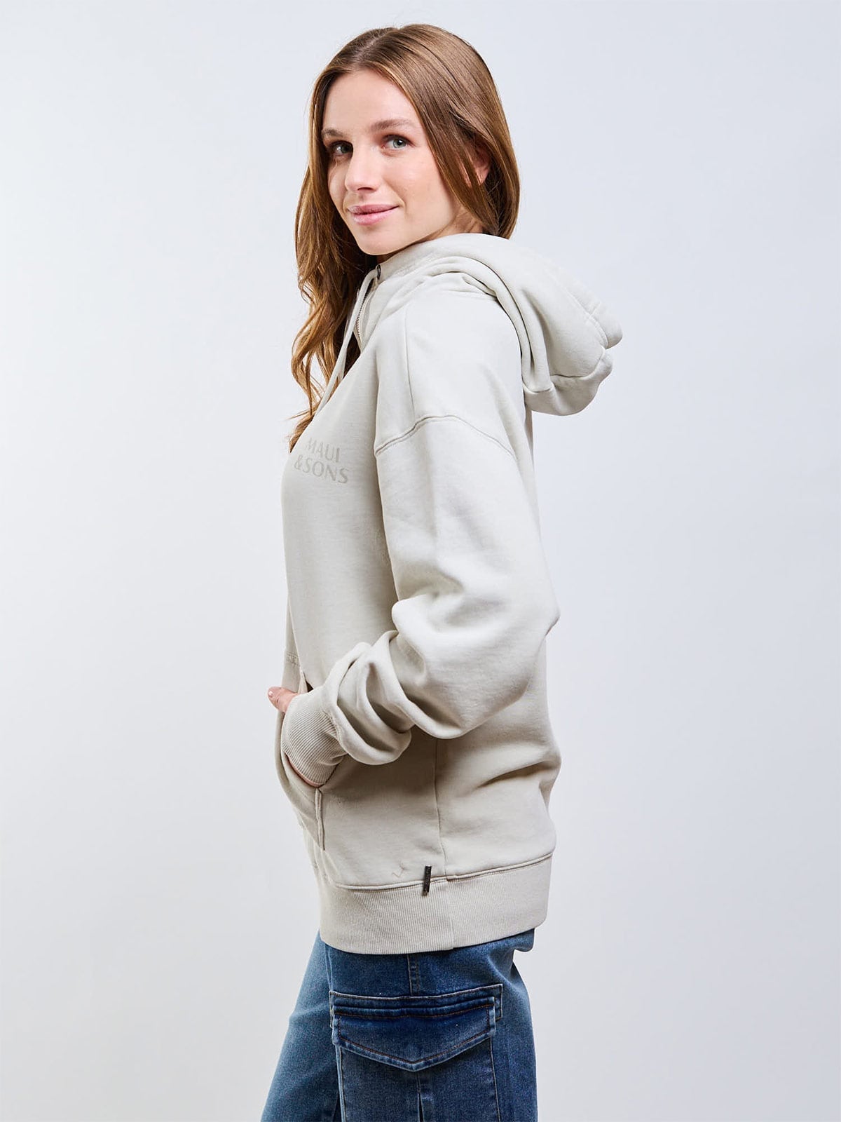 POLERA MUJER MAUI AND SONS FULL ZIPPER - 3