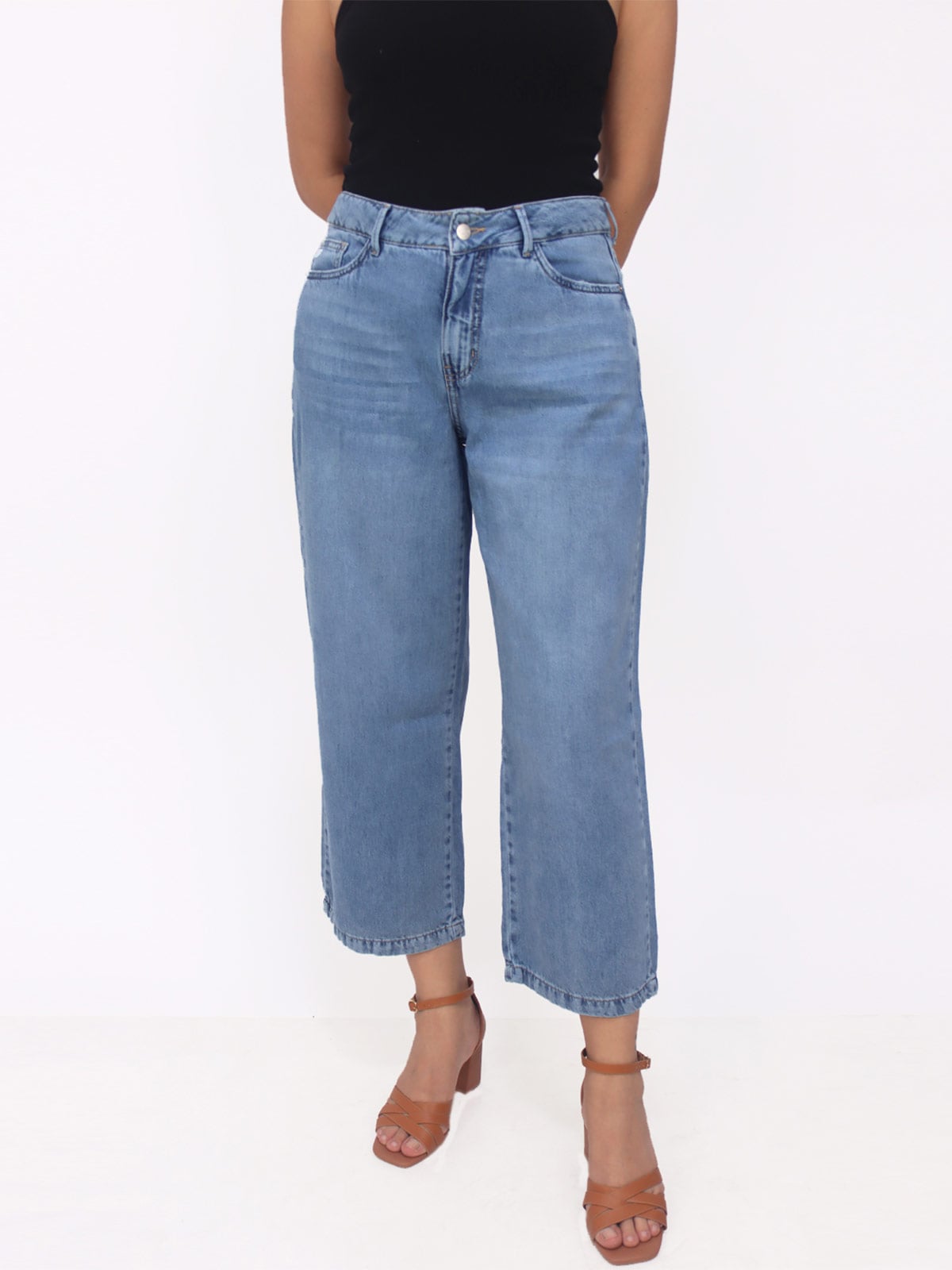 JEANS MUJER KAYRA POBLET PERFECT FIT CULOTTE CROP - 1