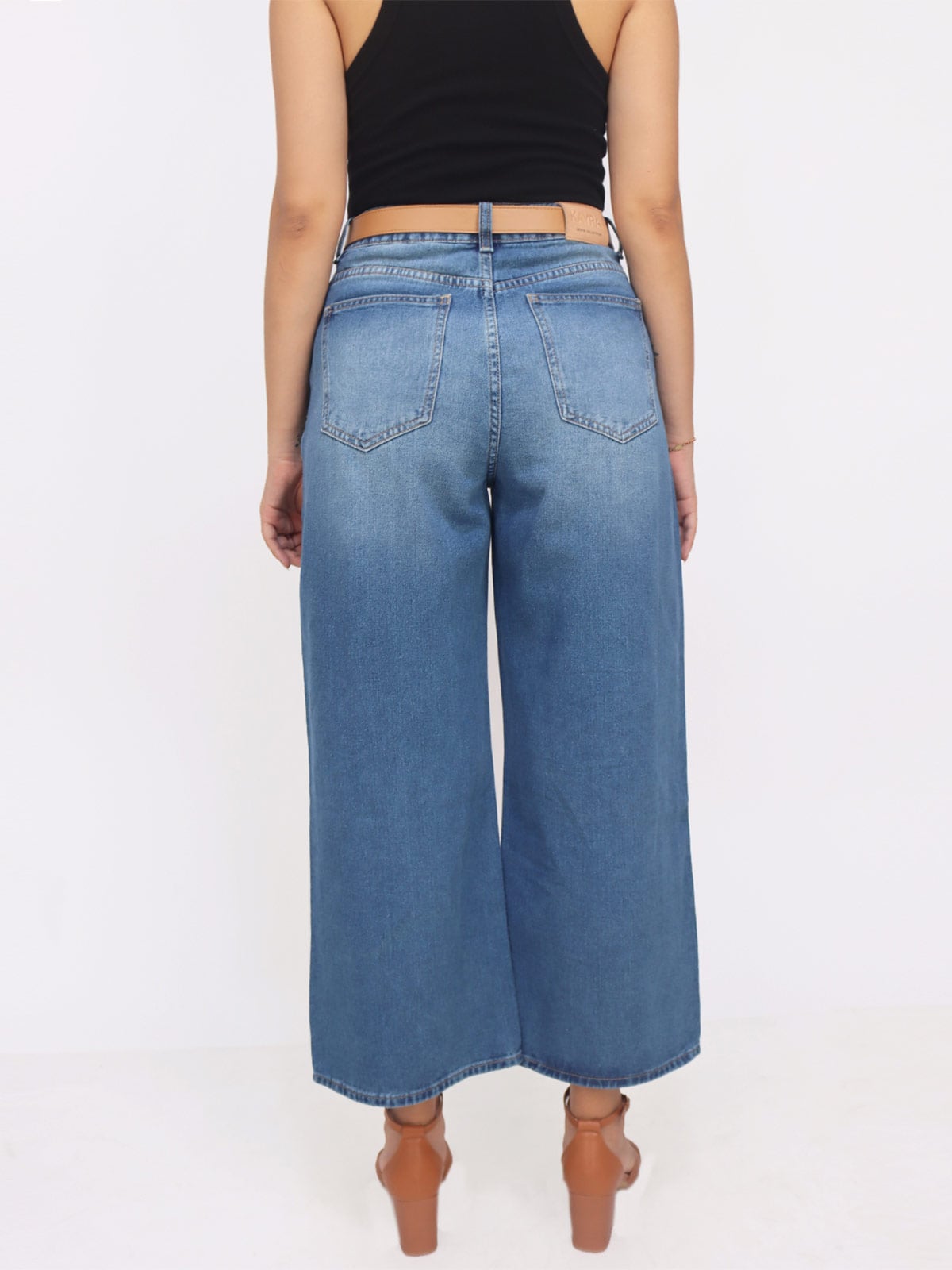 JEANS WIDE LEG MUJER KAYRA POBLET PERFECT FIT CROPPED - 2