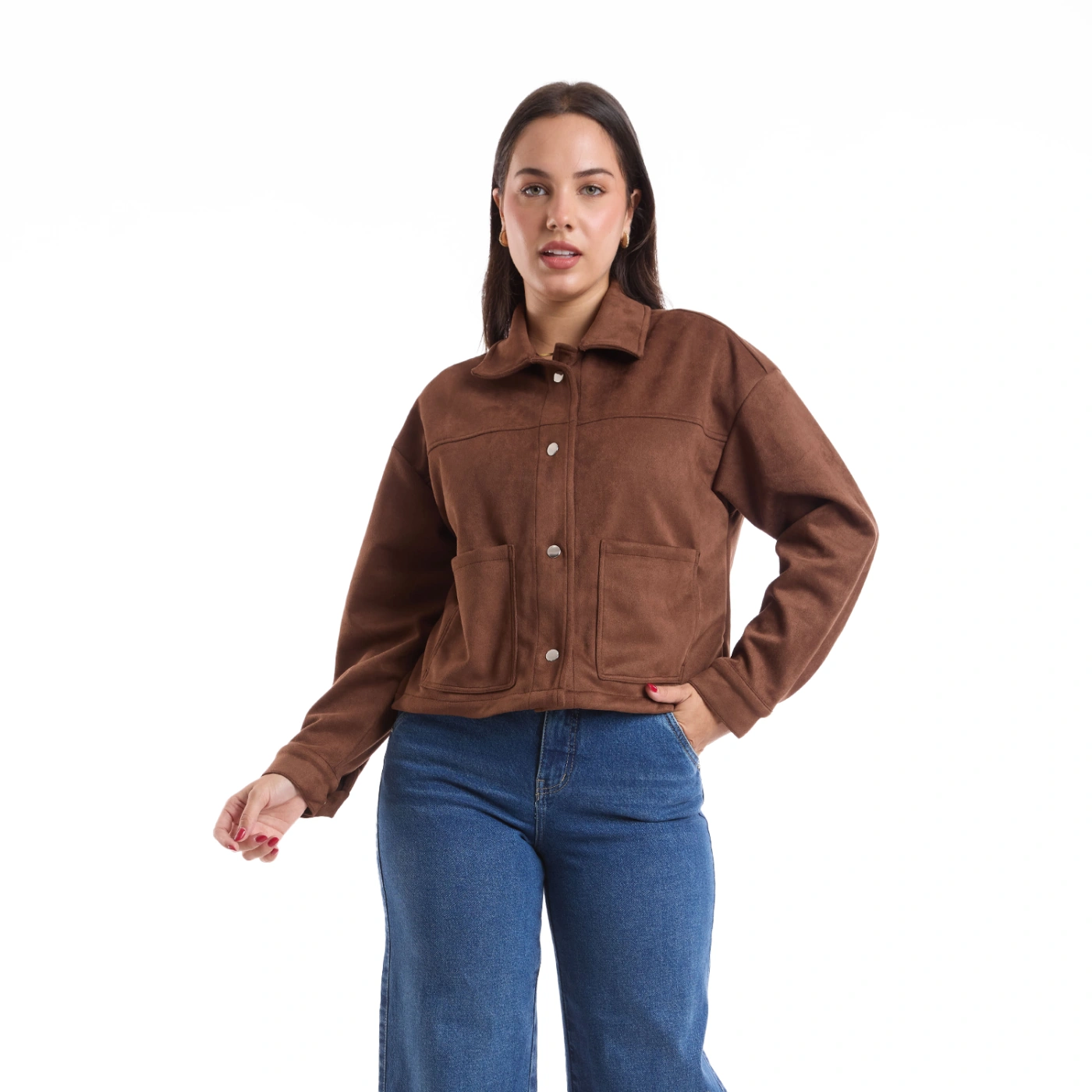 CASACA MUJER METAL JEANS SUEDE ALDANA - 1