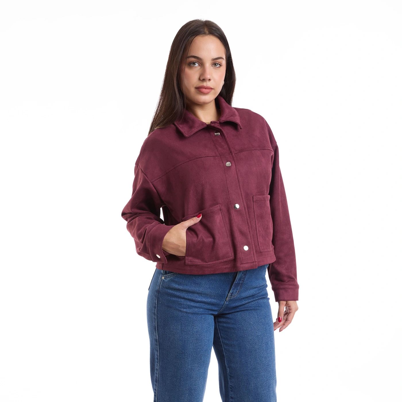 CASACA MUJER METAL JEANS SUEDE ALDANA - 1