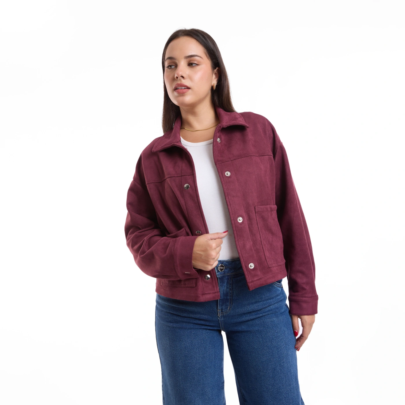 CASACA MUJER METAL JEANS SUEDE ALDANA - 3