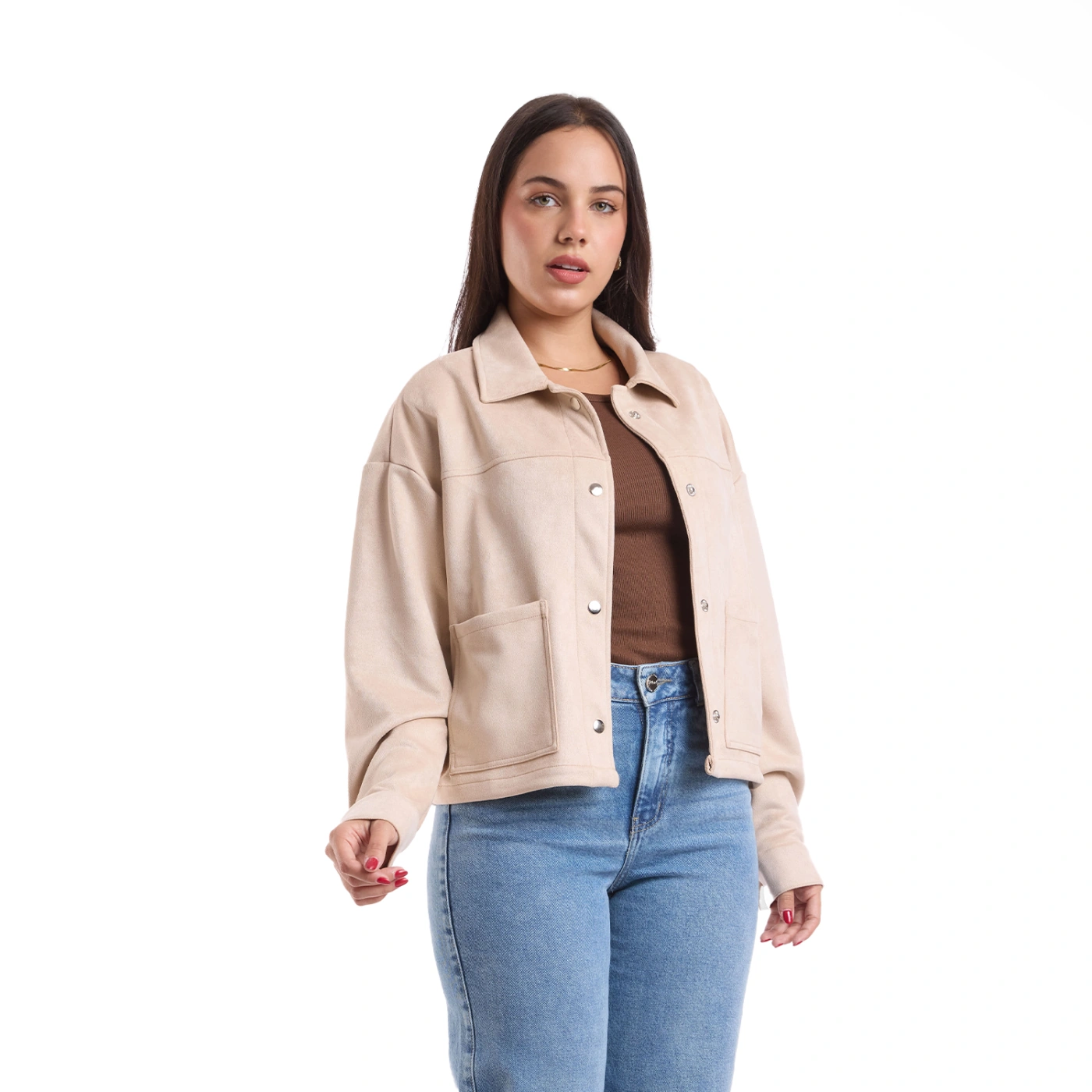 CASACA MUJER METAL JEANS SUEDE ALDANA - 1