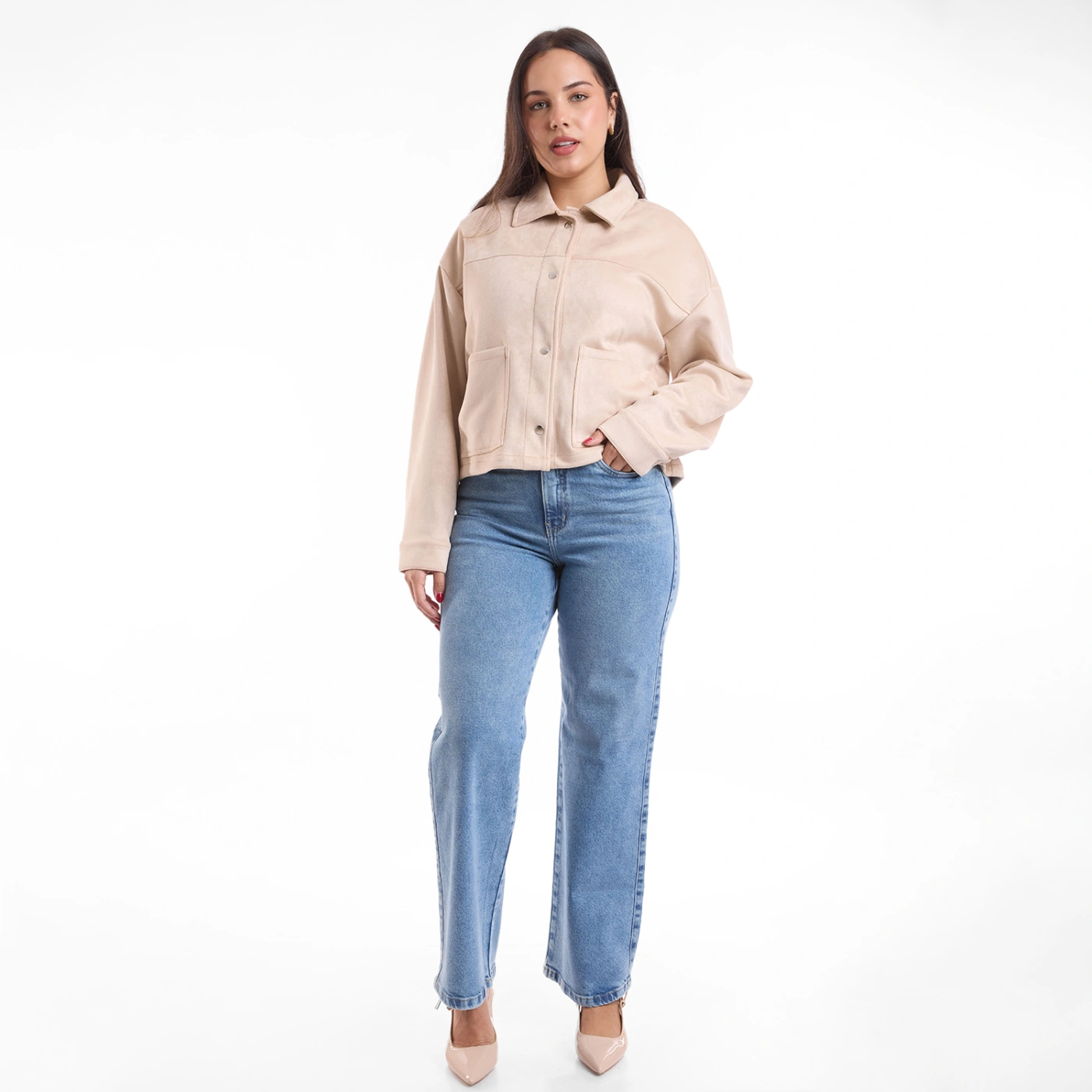CASACA MUJER METAL JEANS SUEDE ALDANA - 2