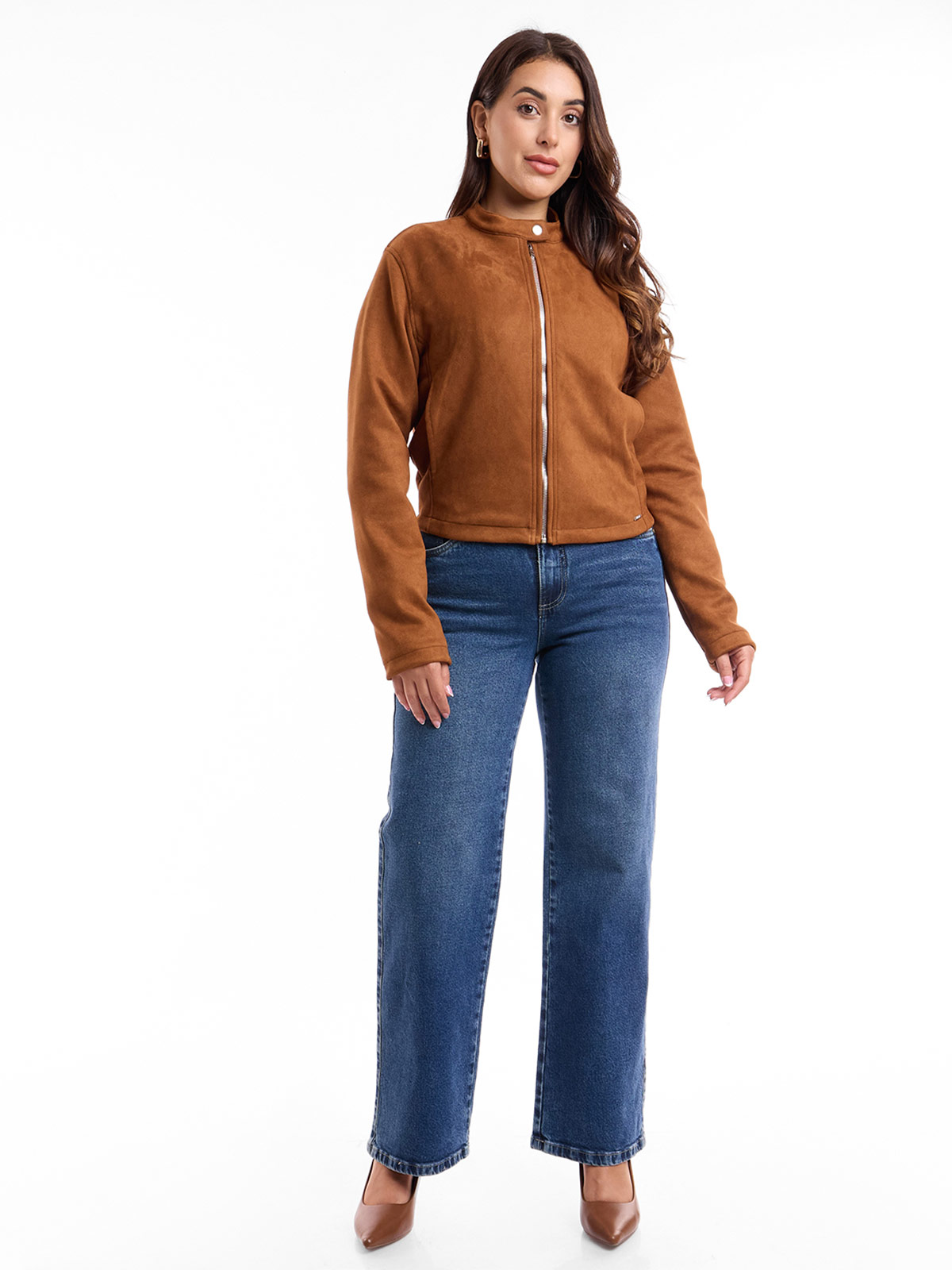CASACA MUJER METAL JEANS SUEDE BIKER - 1