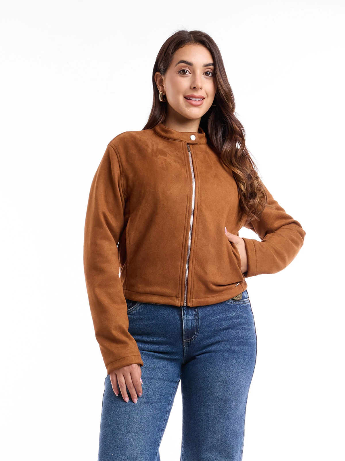 CASACA MUJER METAL JEANS SUEDE BIKER - 2