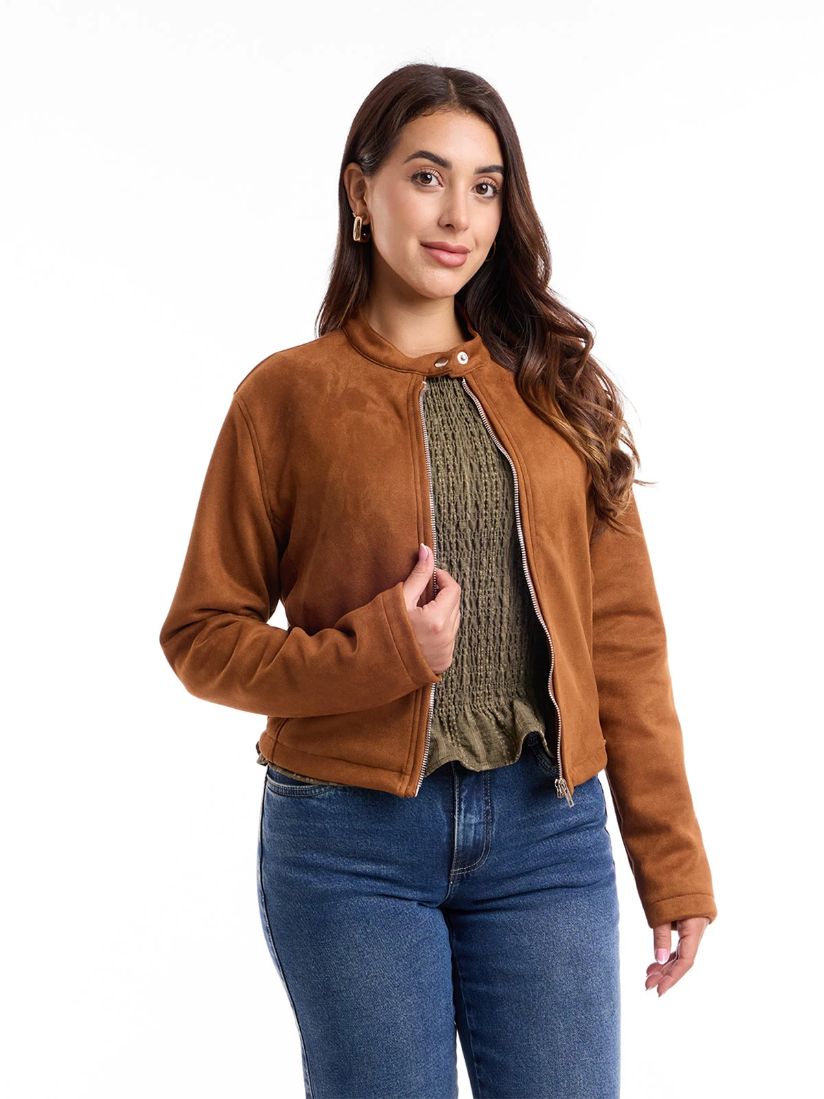 CASACA MUJER METAL JEANS SUEDE BIKER - 3