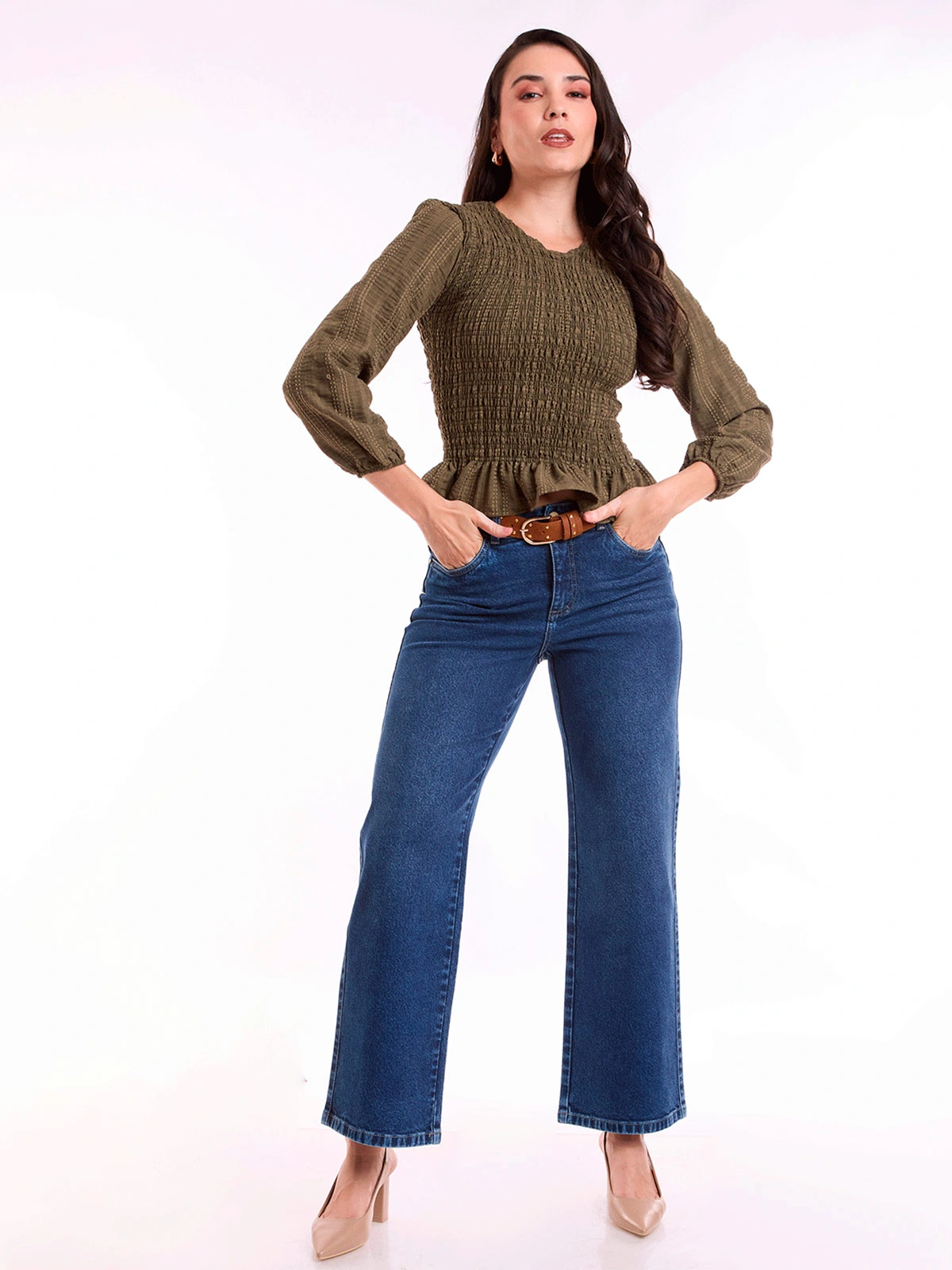 BLUSA MUJER METAL JEANS CUADROS MARTINA - 1