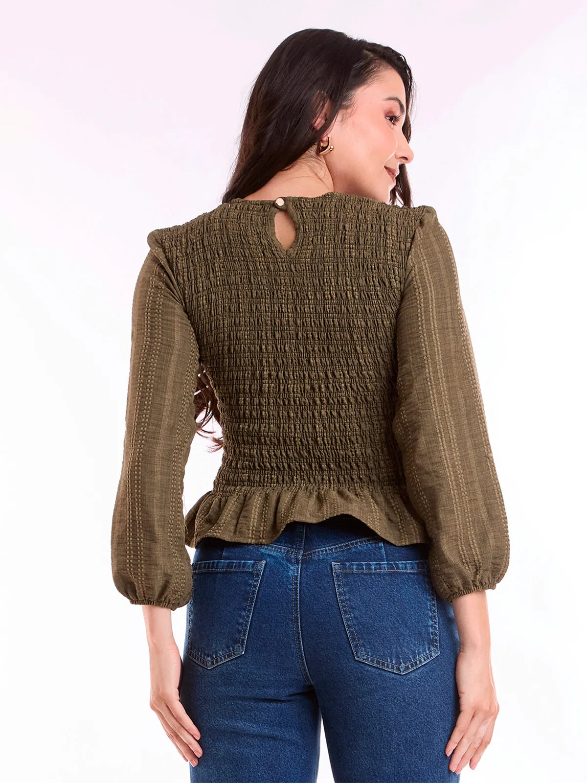 BLUSA MUJER METAL JEANS CUADROS MARTINA - 4
