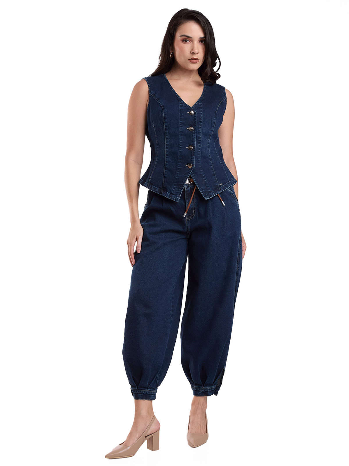 CHALECO MUJER METAL JEANS DENIM GIULIA - 1