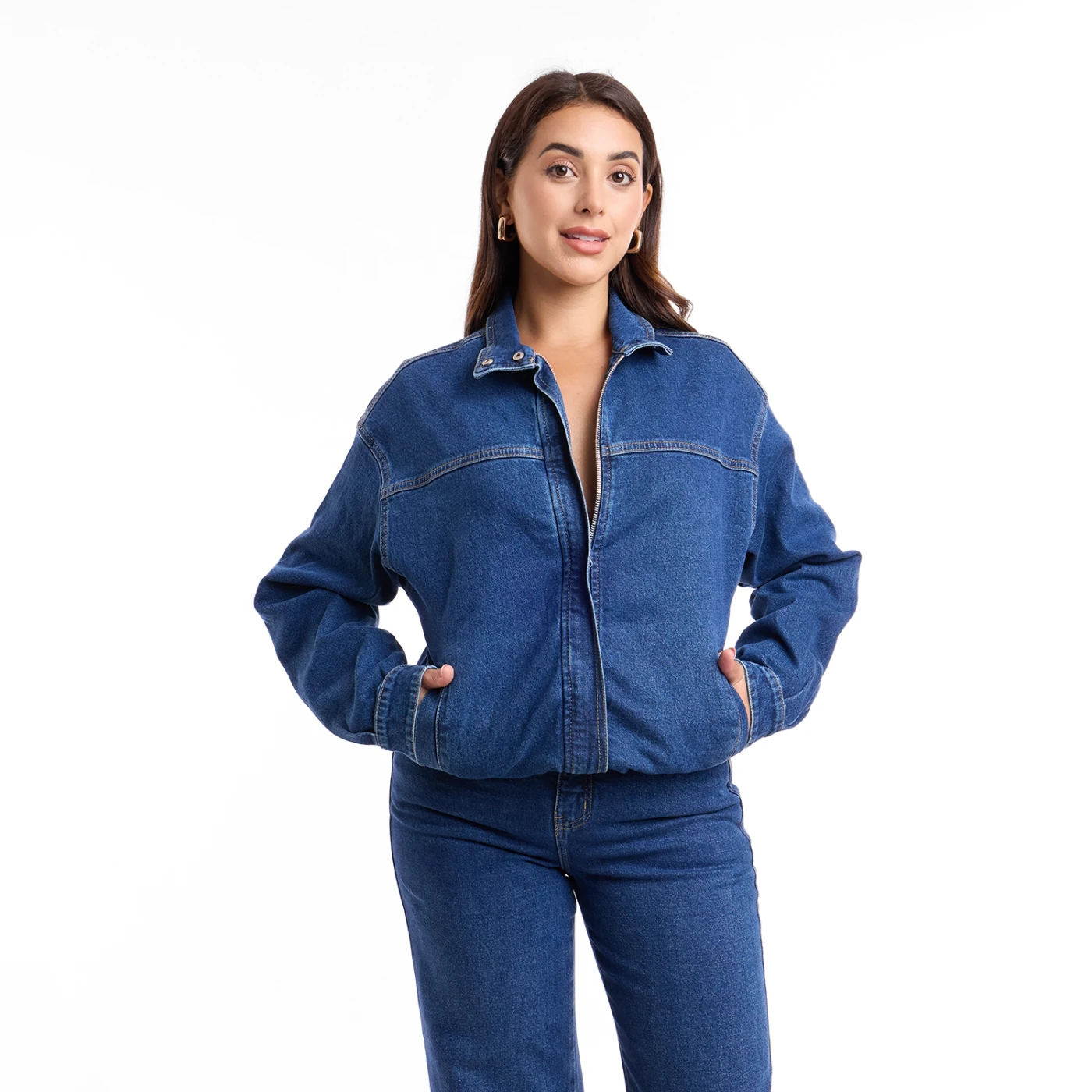 CASACA MUJER METAL JEANS DENIM BOMBER AITANA - 2