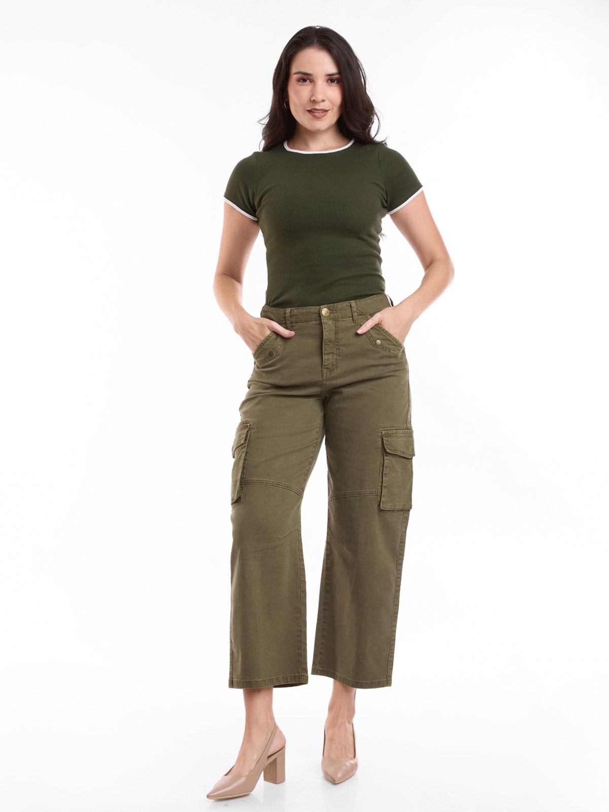 PANTALÓN CARGO MUJER METAL JEANS GIORGIA - 1