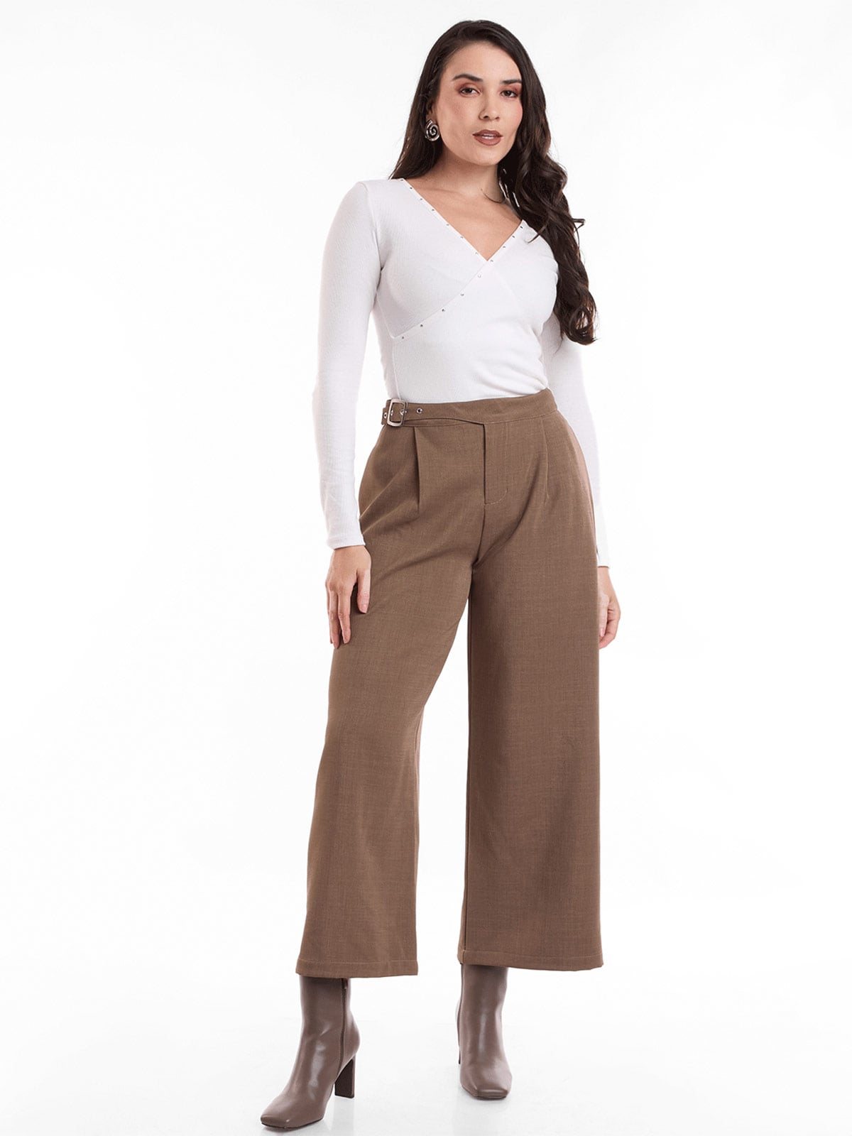 PANTALÓN WIDELEG MUJER METAL JEANS SASTRE LARA - 1