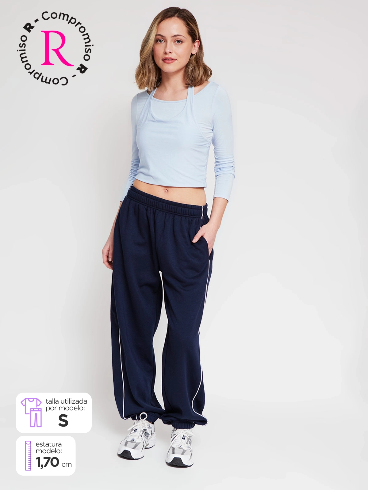PANTALÓN DE BUZO ALGODÓN MUJER INDEX - 1
