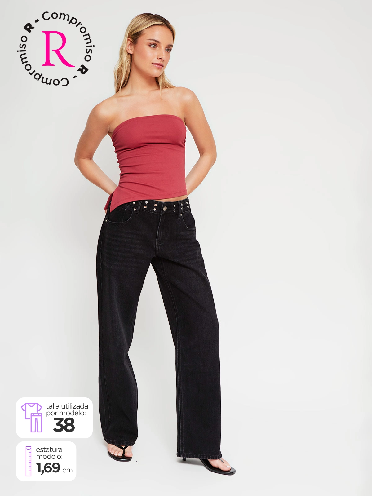 JEANS ALGODÓN REGULAR MUJER INDEX - 1