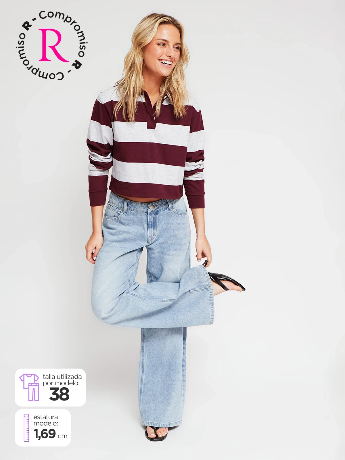 JEANS ALGODÓN WIDE LOW MUJER INDEX - 1