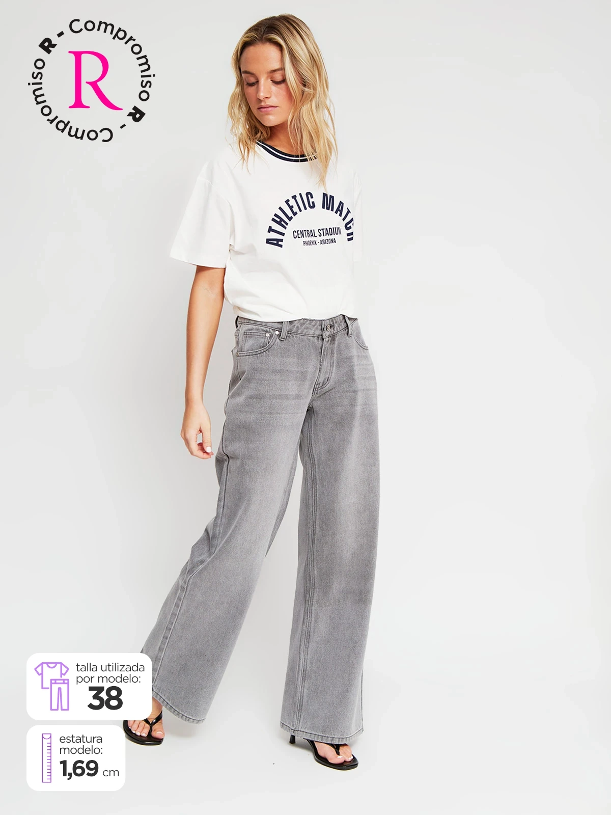 JEANS ALGODÓN WIDE LOW MUJER INDEX - 1