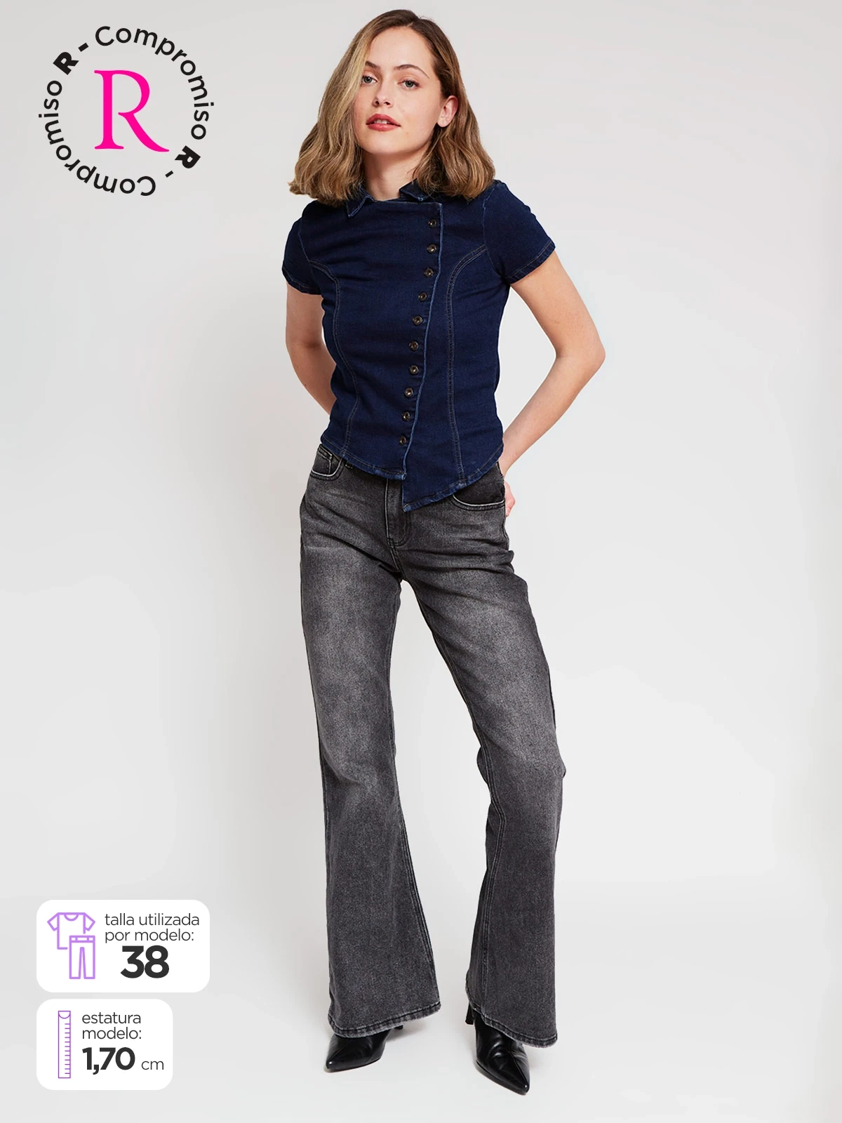 JEANS ALGODÓN REGULAR MUJER INDEX - 1