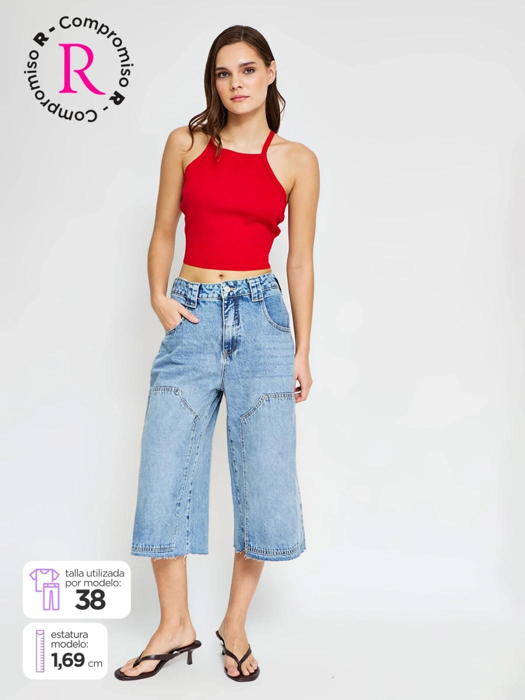 SHORT LARGO ALGODÓN MUJER INDEX - 2