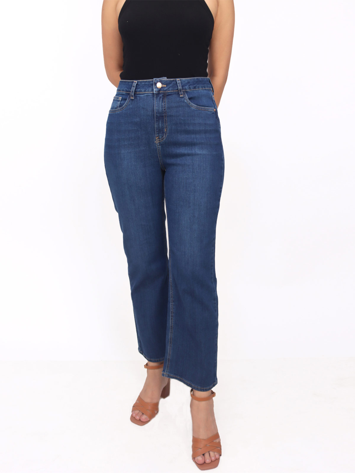 JEANS MUJER KAYRA POBLET PERFECT FIT FLARE CROPED - 1