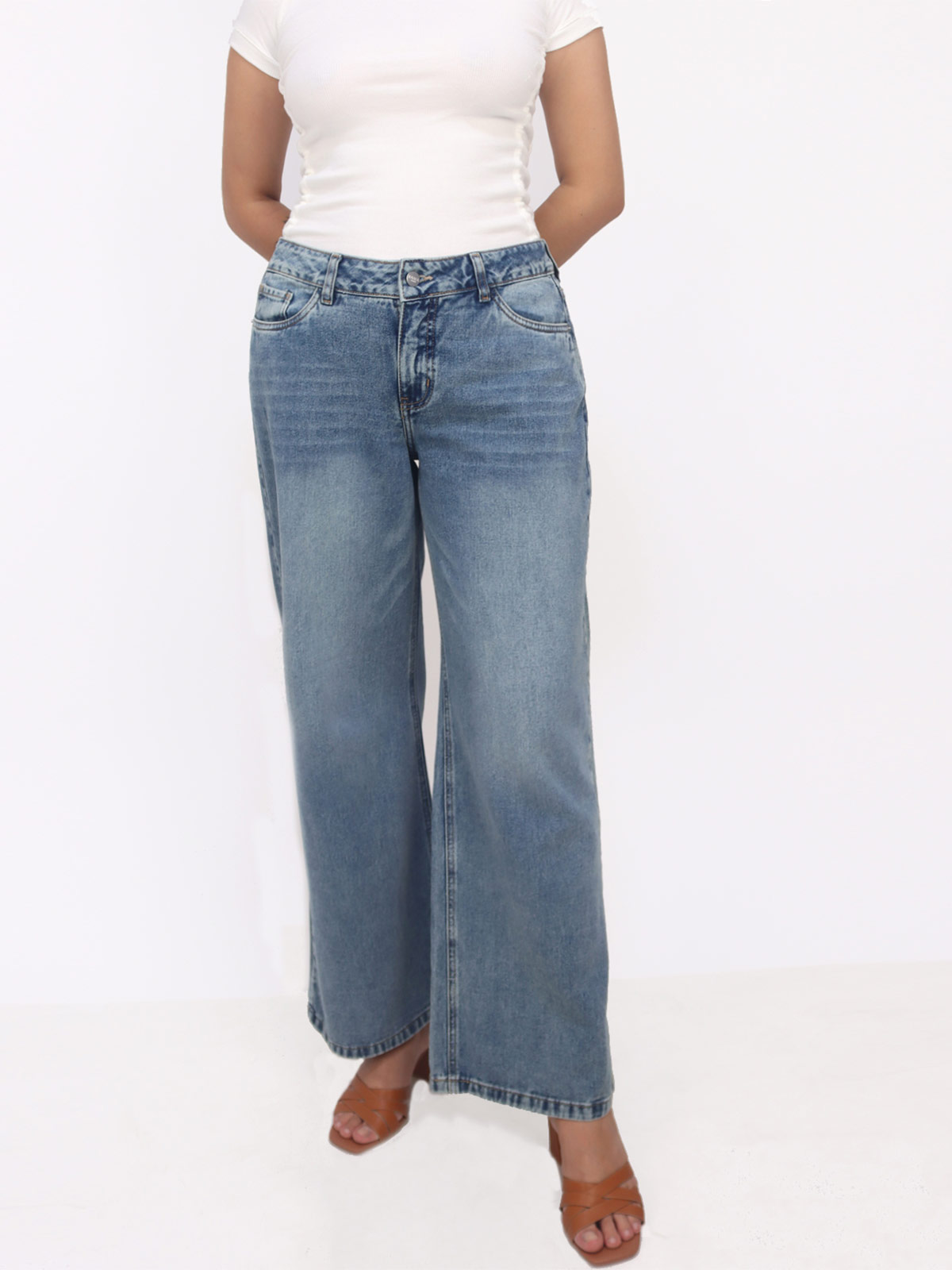 JEAN WIDE LEG ALGODÓN MUJER KAYRA POBLET PERFECT FIT STRAR - 1