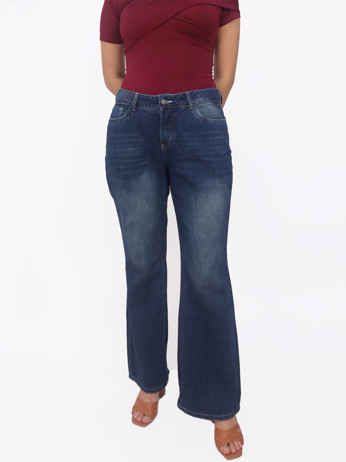 JEANS MUJER KAYRA POBLET PERFECT FIT BAGGY FLARE - 1