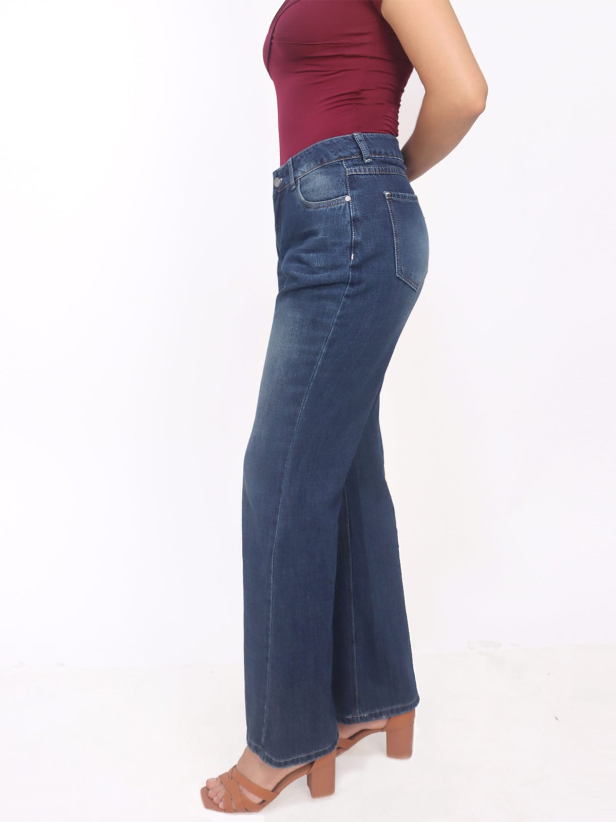 JEANS MUJER KAYRA POBLET PERFECT FIT BAGGY FLARE - 3