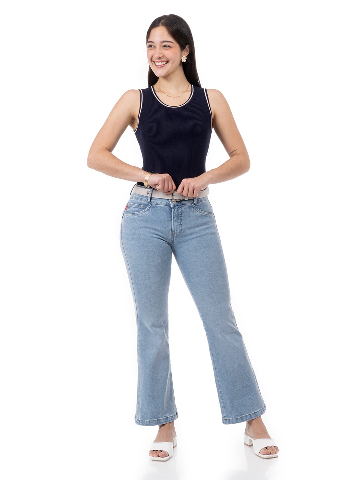 JEANS FLARE MUJER PIONIER FIOREL - 1