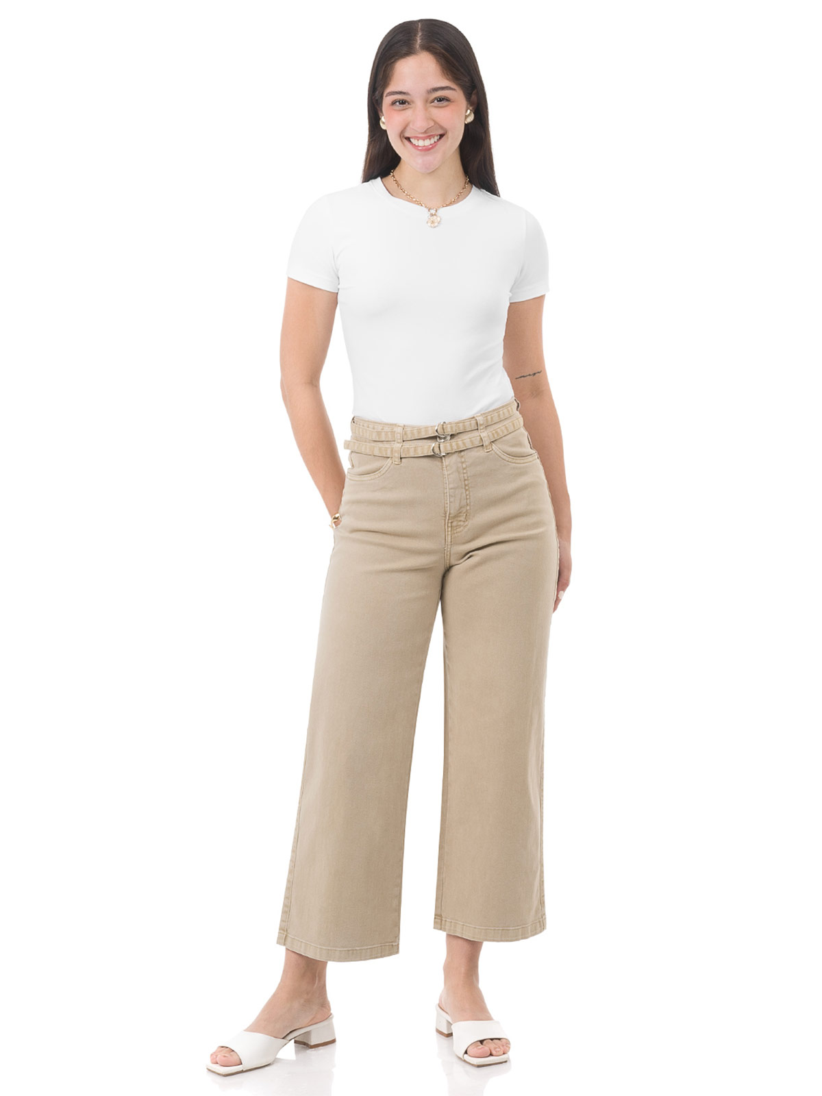 PANTALÓN WIDE LEG MUJER PIONIER VARITD - 1