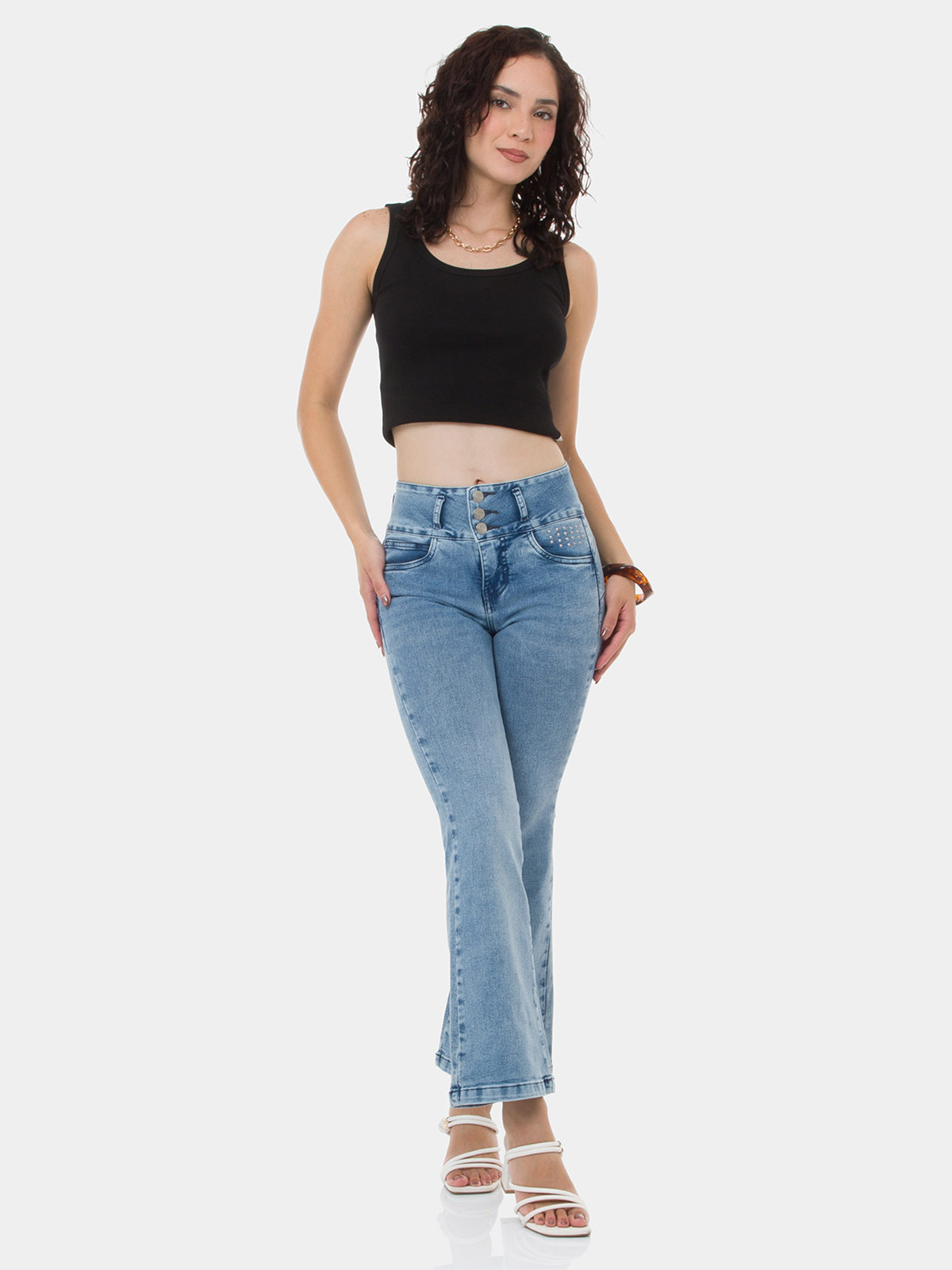JEANS FLARE MUJER PIONIER PAOLA - 1