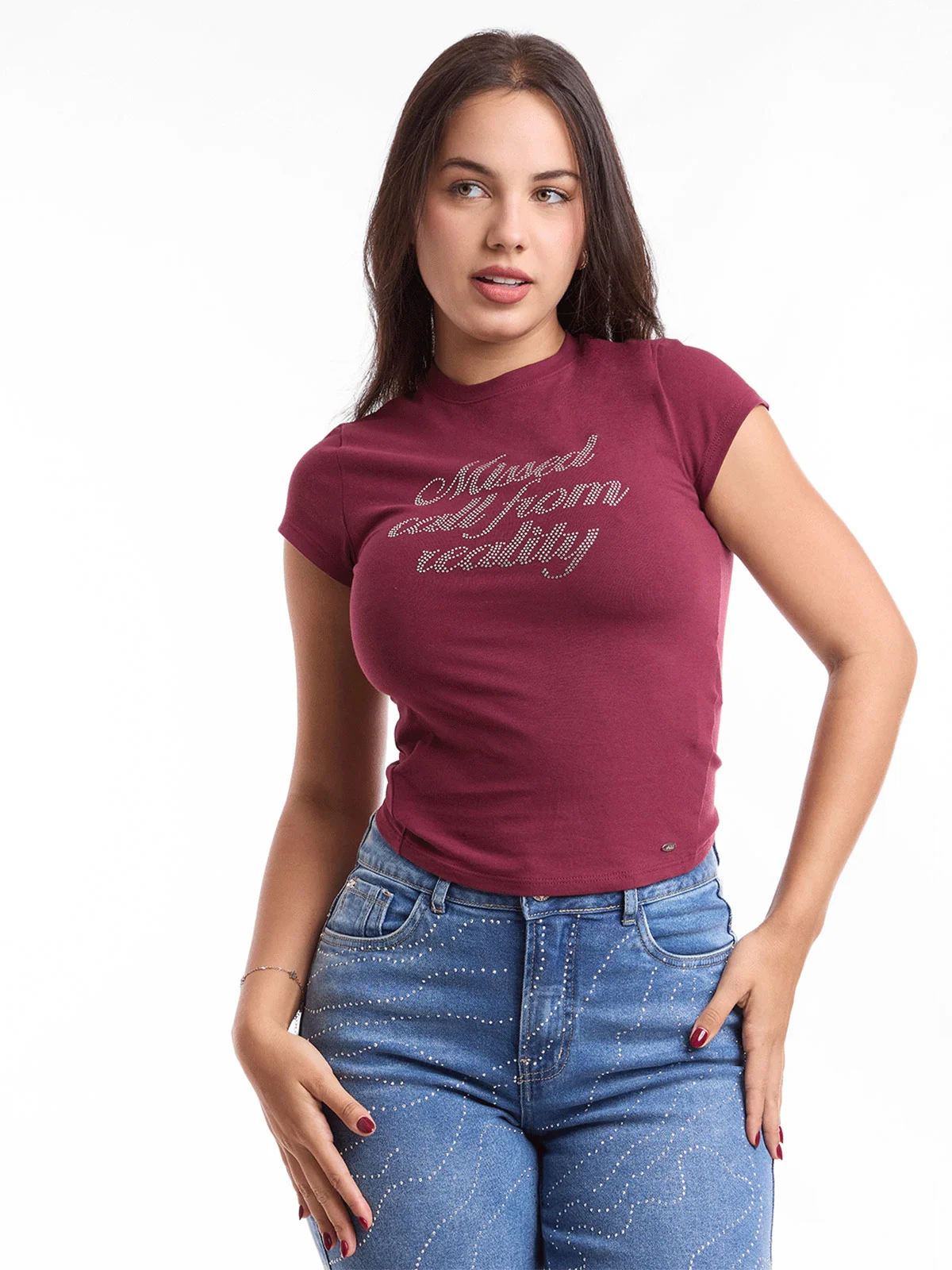 POLO MUJER METAL JEANS BRILLOS MISSED - 2