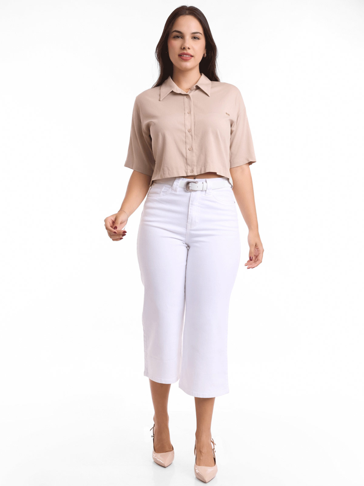PANTALÓN CROPPED STRAIGHT MUJER METAL JEANS MARISOL - 1