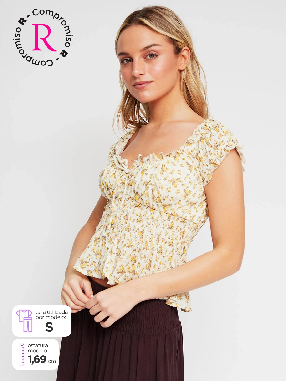 BLUSA MANGA CORTA ALGODÓN MUJER INDEX - 1