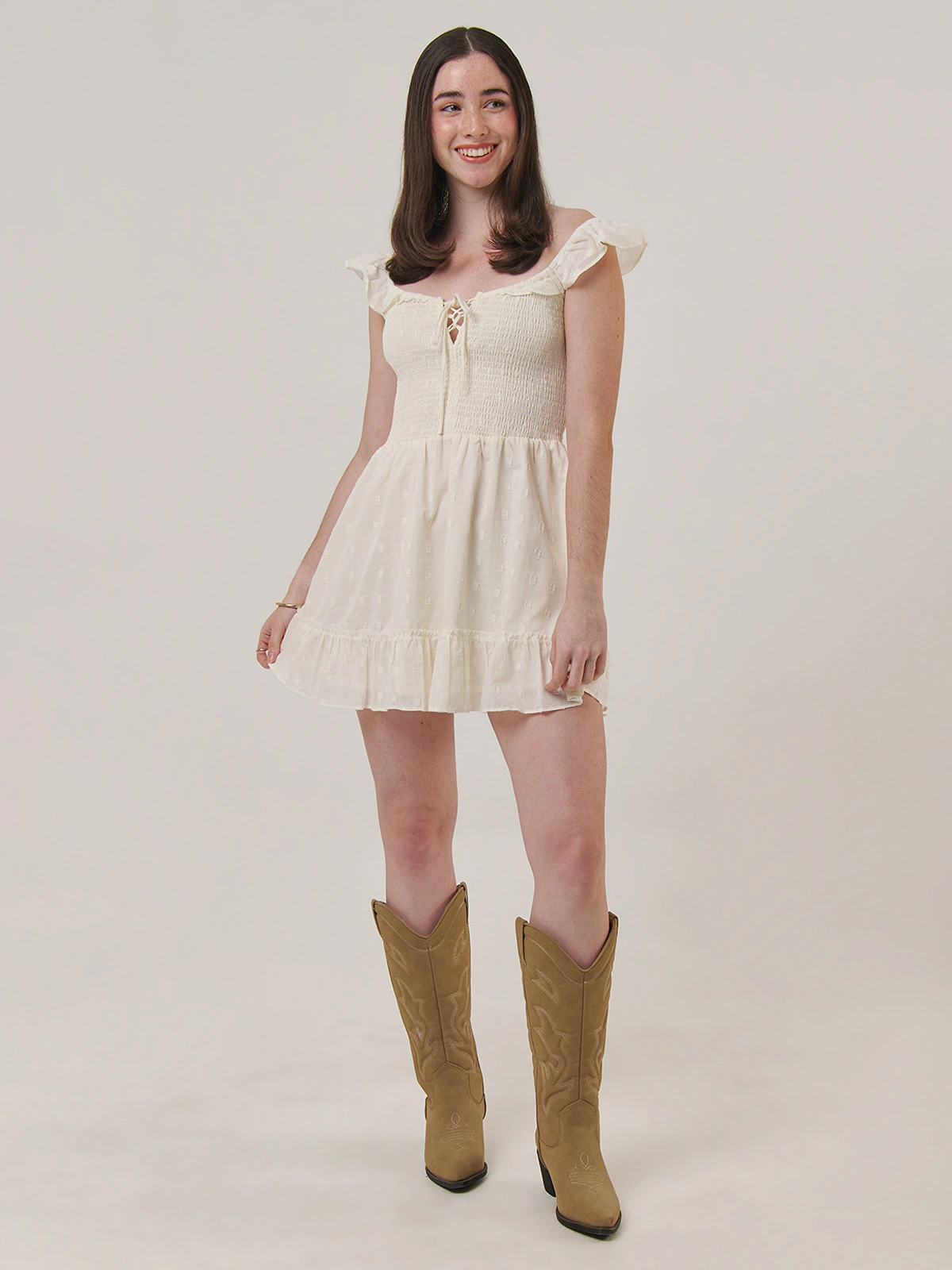 VESTIDO CORTO ALGODÓN MUJER INDEX - 1