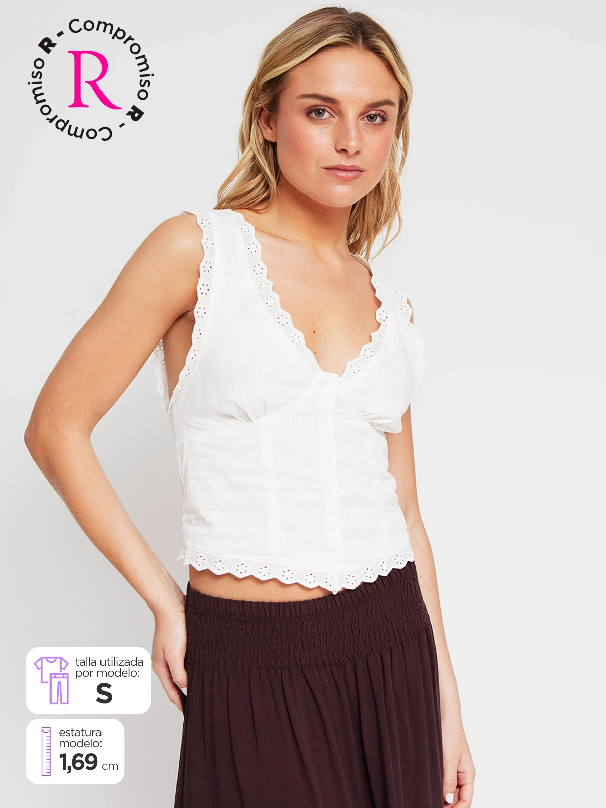 BLUSA SIN MANGAS ALGODÓN MUJER INDEX - 1