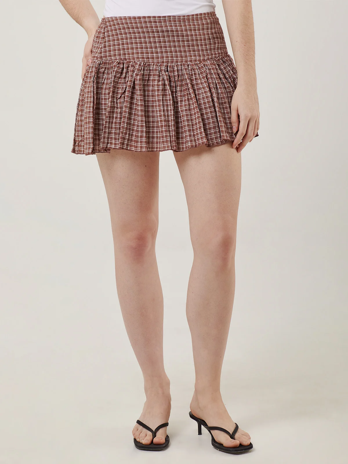 FALDA CORTA ALGODÓN MUJER INDEX RUFLES - 3