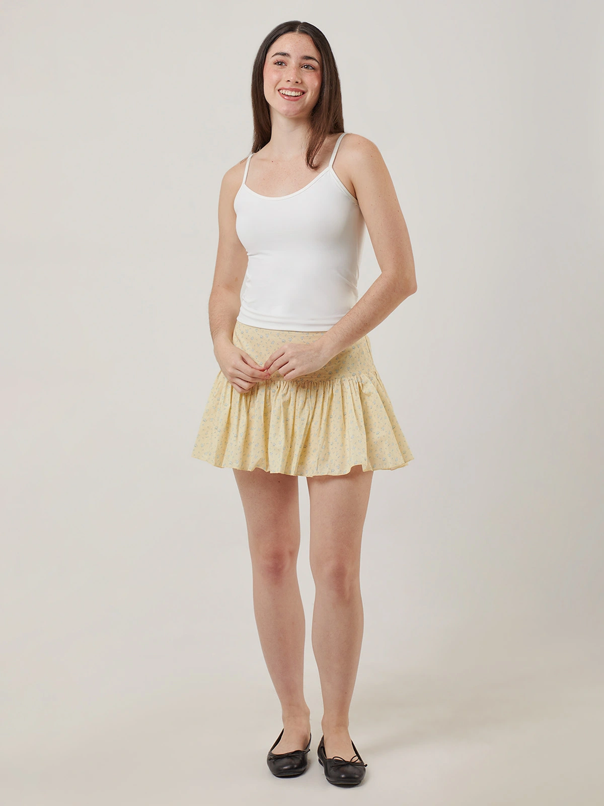 FALDA CORTA ALGODÓN MUJER INDEX RUFLES - 1